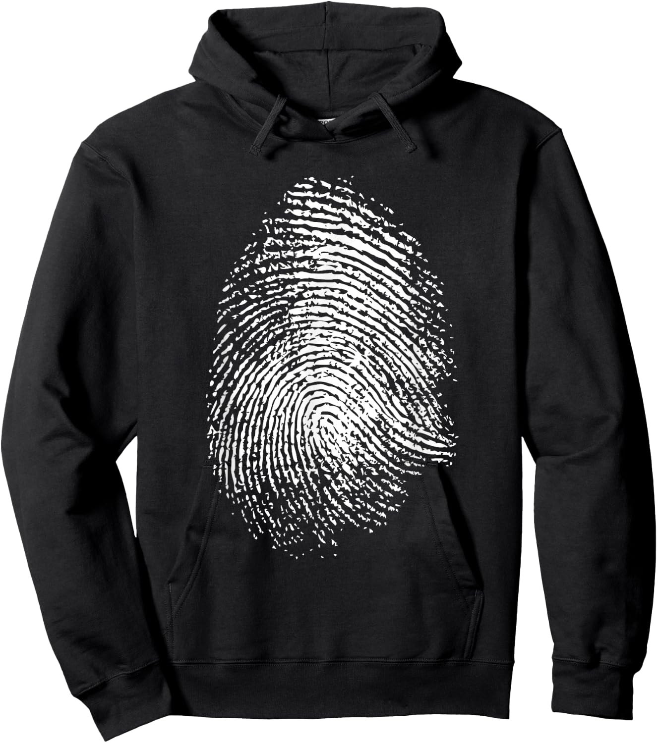 Large Fingerprint Police Crime Scene Analysis Fingerprint Hoodie - Hoodie | Black