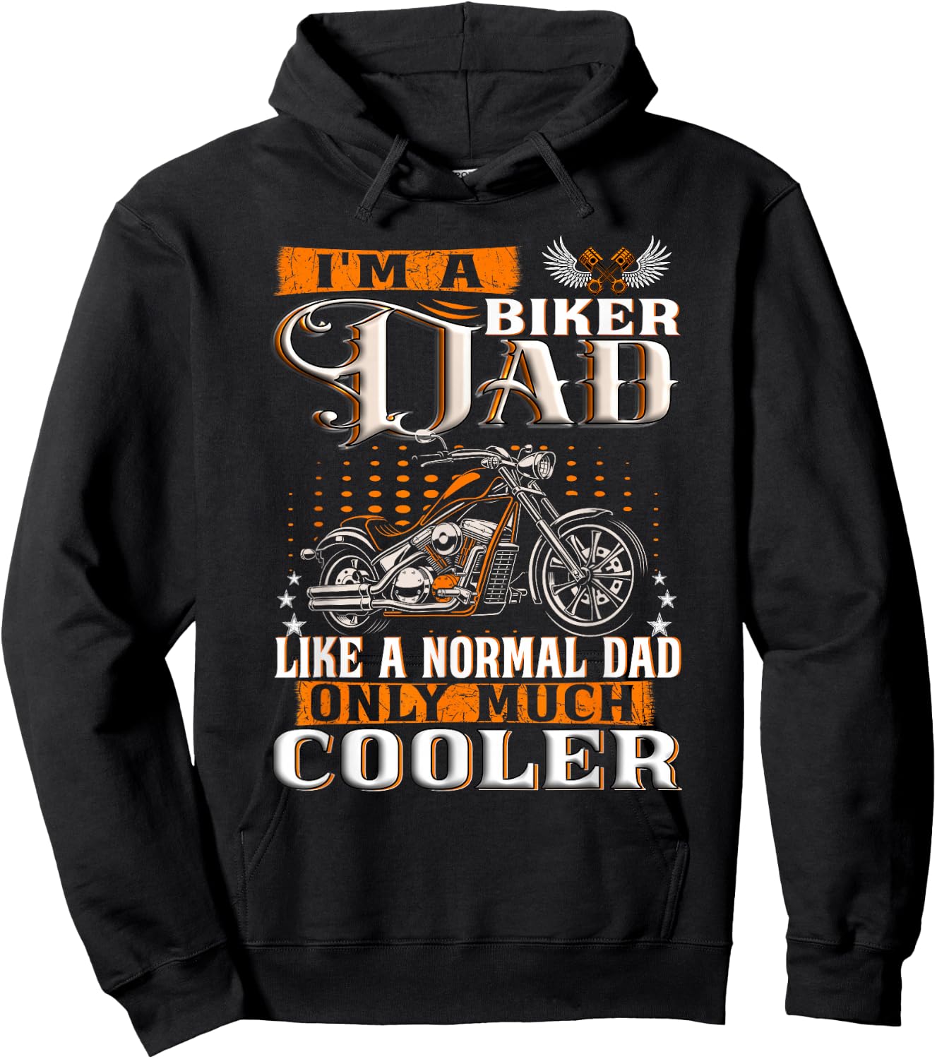 Gentlemen Funny - I'm a Biker Dad saying motorcycle Hoodie - Hoodie | Black