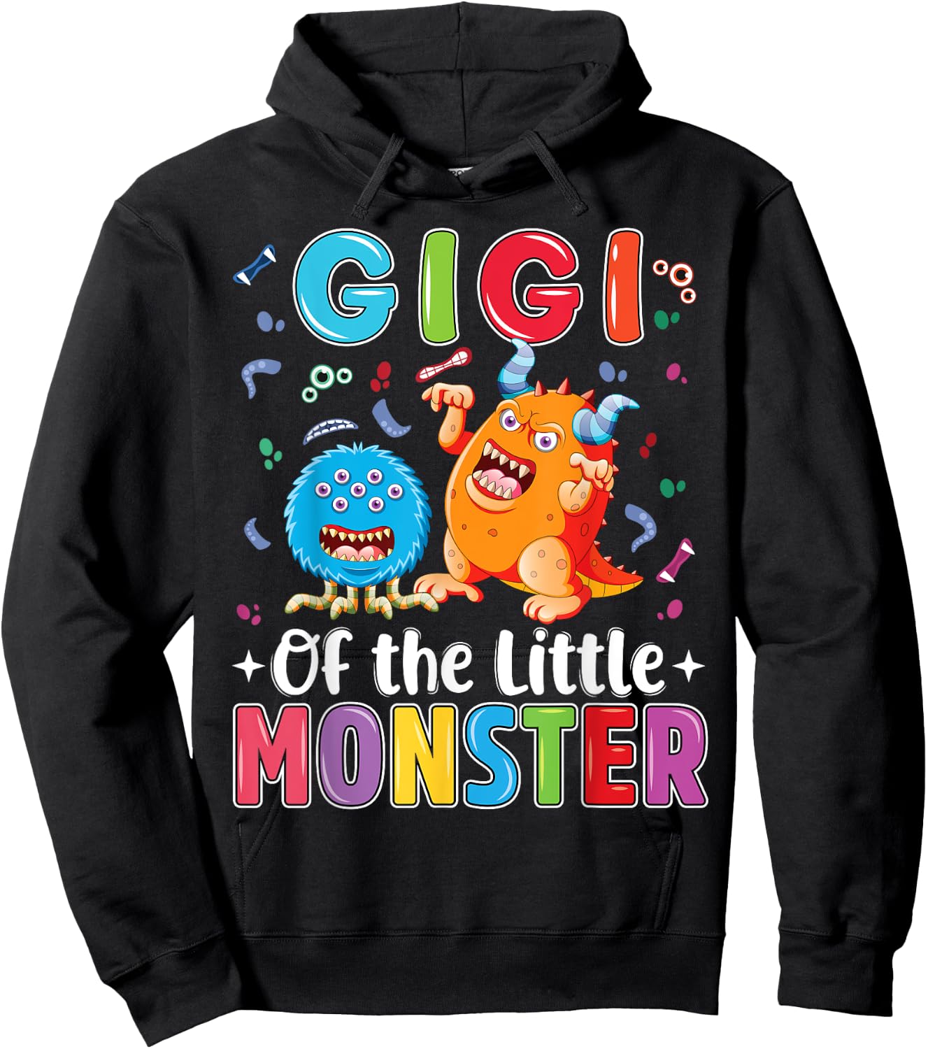 Gigi Of The Little Monster Birthday Family Monster Hoodie - Hoodie | Black