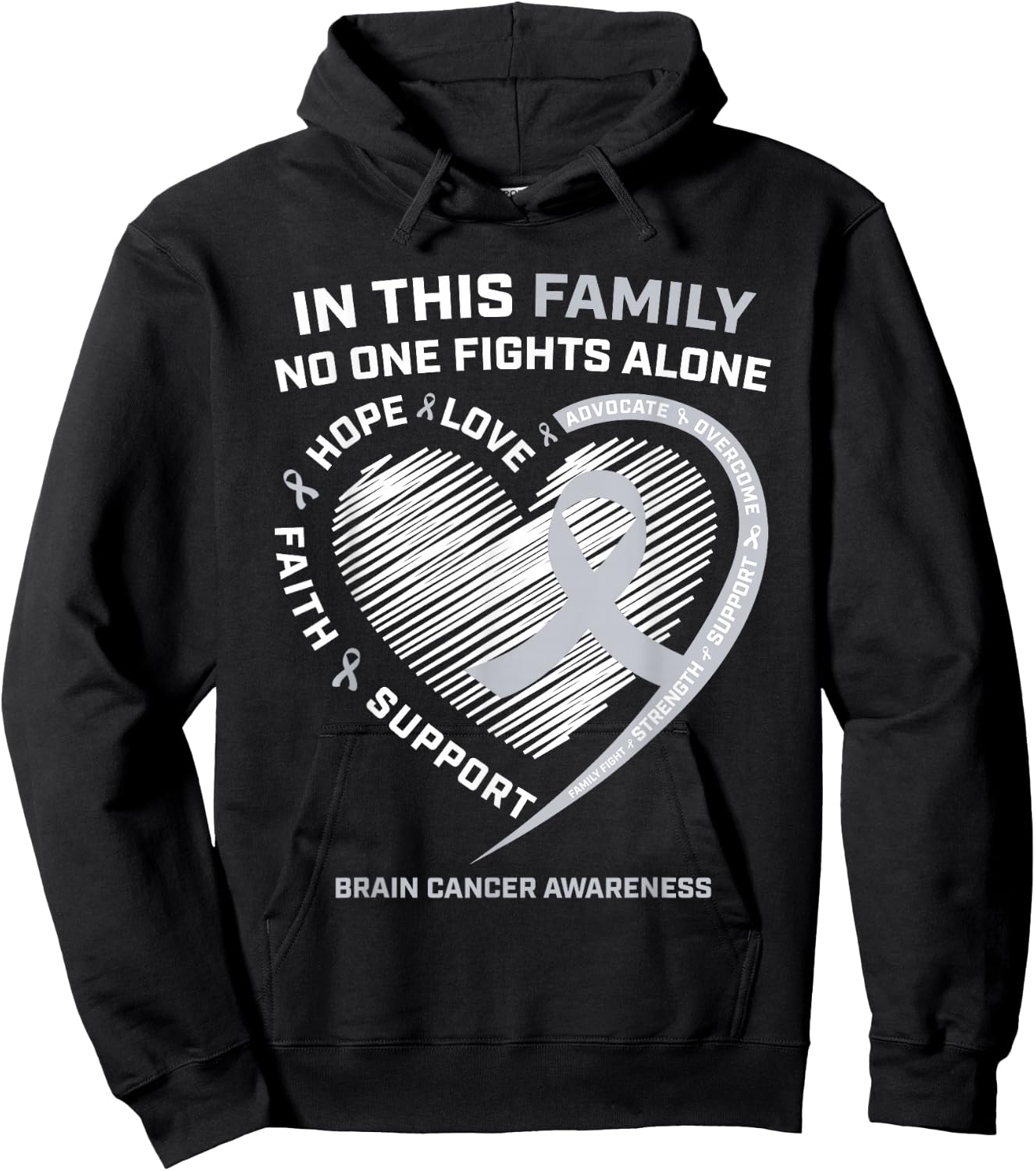 Brain Cancer Awareness Shirts Women Men Brain Cancer Hoodie - Hoodie | Black