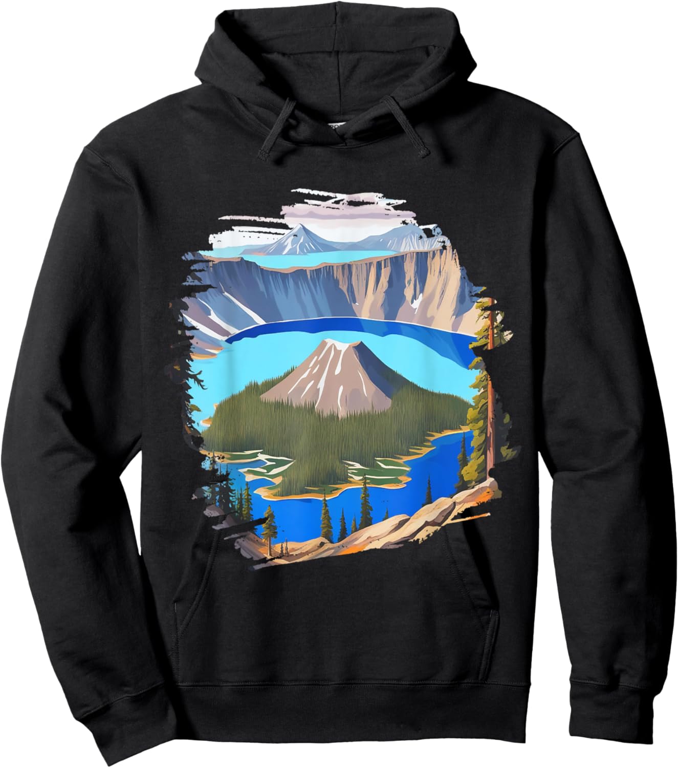 Hiking National Park Crater Lake Oregon Volcano Outfit Hoodie - Hoodie | Black