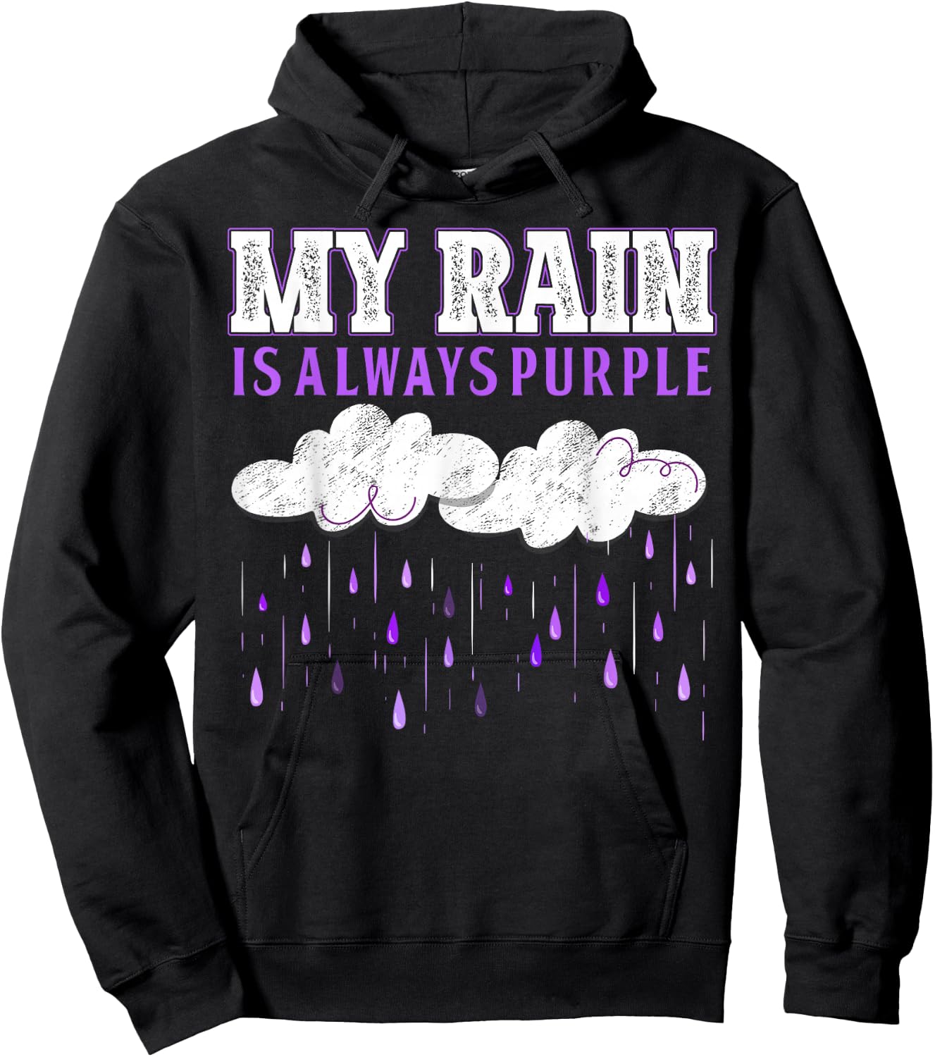My Rain is Always Purple Hoodie - Hoodie | Black