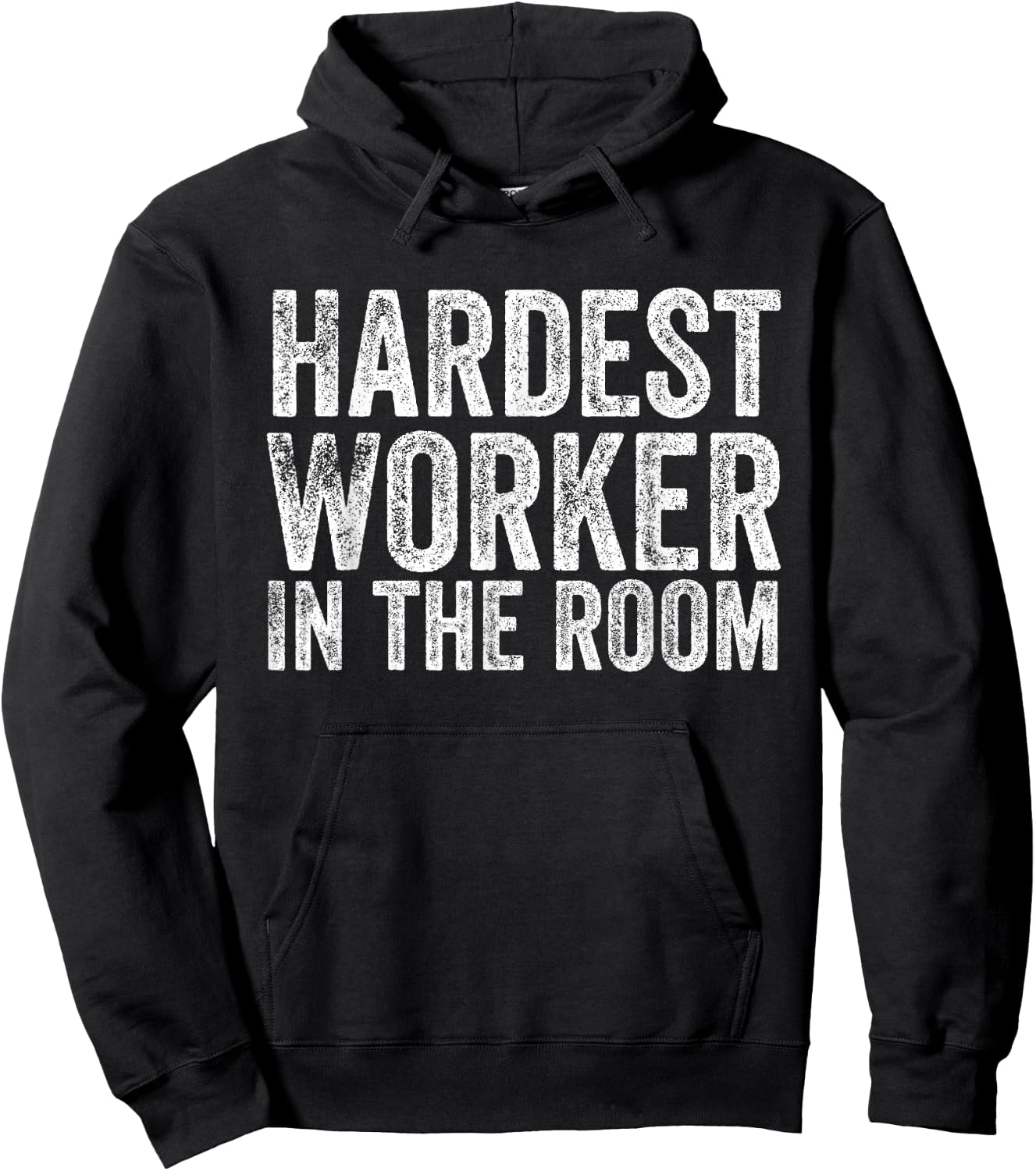 Retro Vintage Hardest Worker in The Room Hoodie - Hoodie | Black