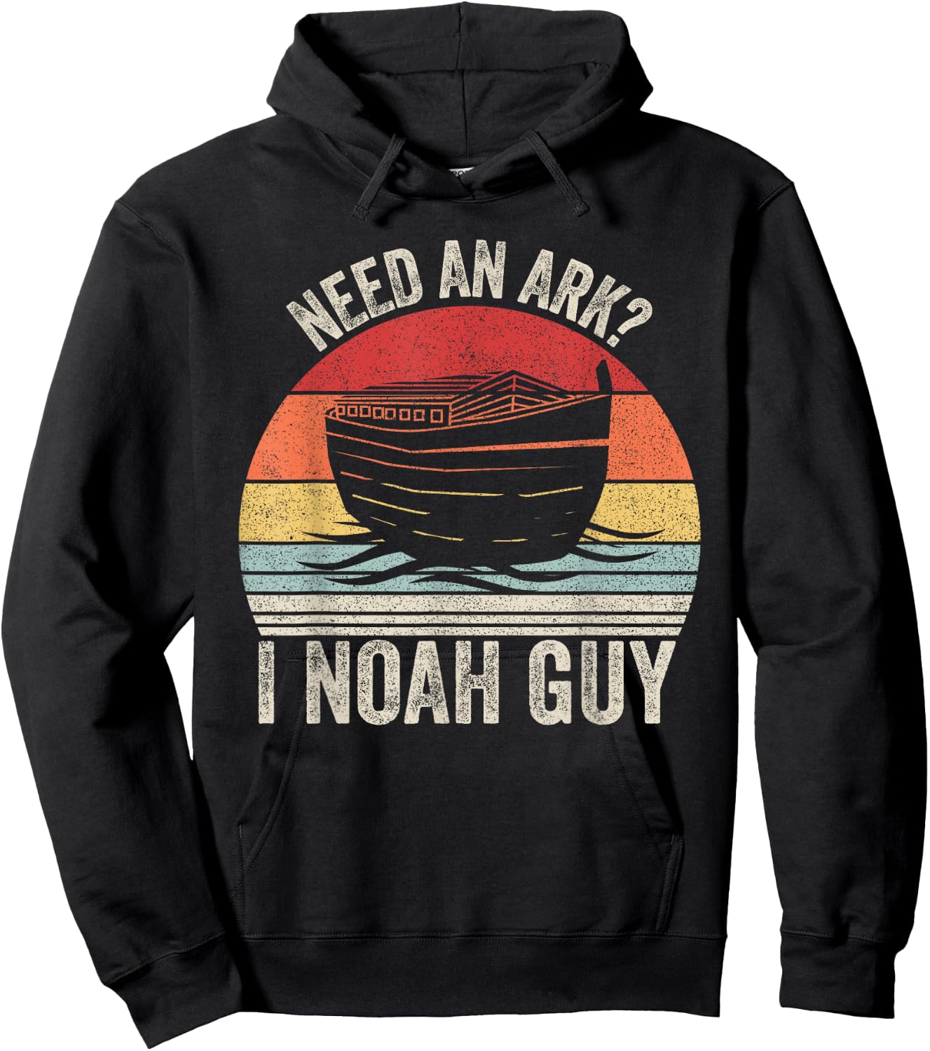 Catch Some Rays Retro Need An Ark? I Noah Guy Christian Gifts Pun Funny Hoodie - Hoodie | Black