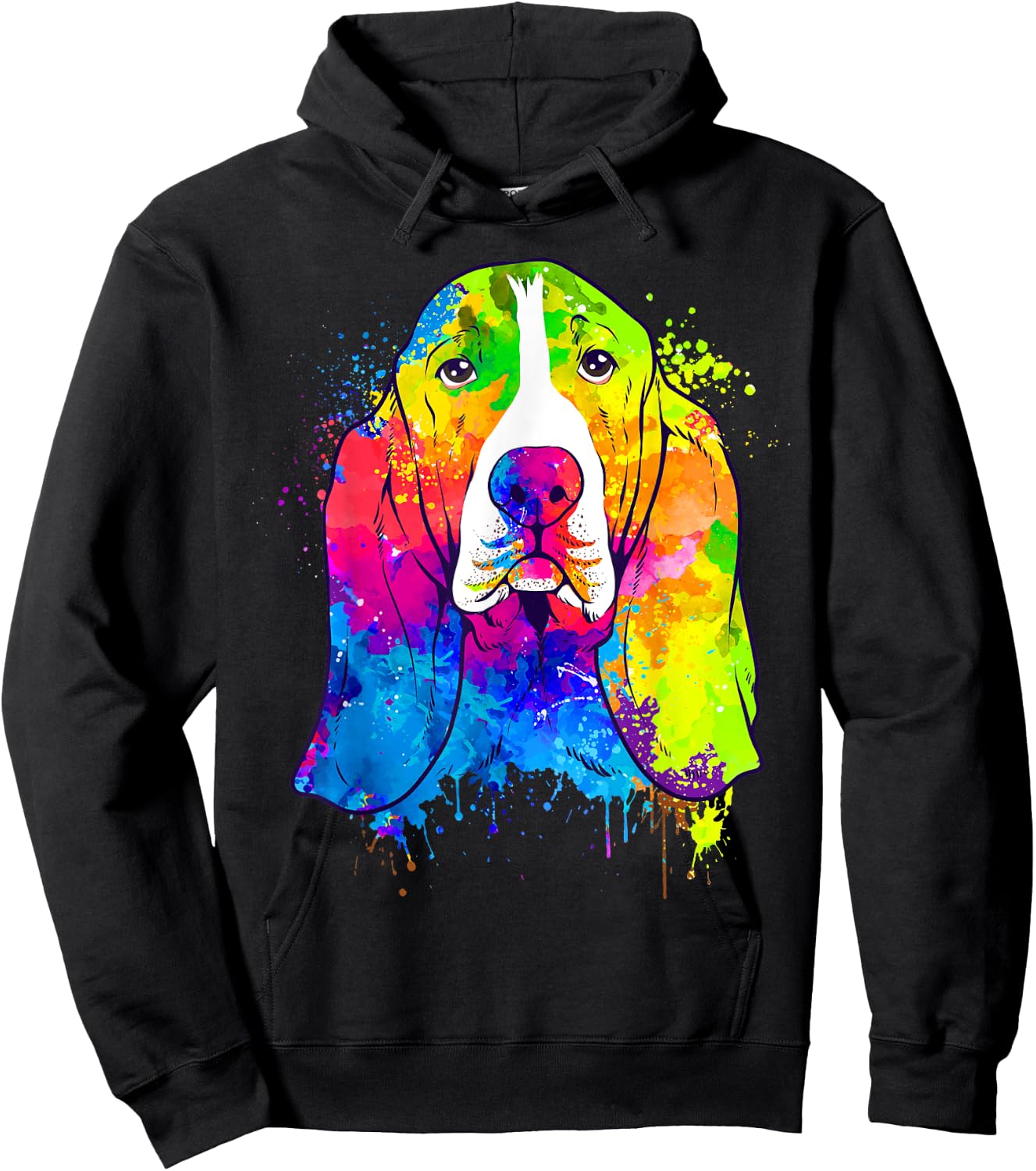 Cool Basset Hound Design Women Basset Hound Lover Hoodie - Hoodie | Black