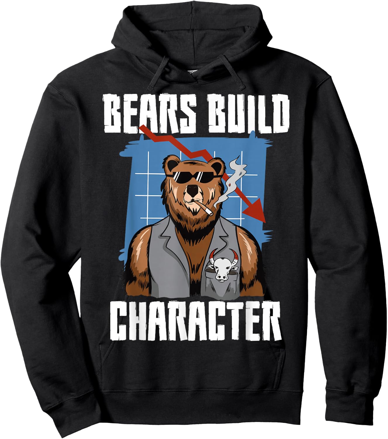 Bear Market Investor Day Trading Stock Exchange Stock Investing Hoodie - Hoodie | Black