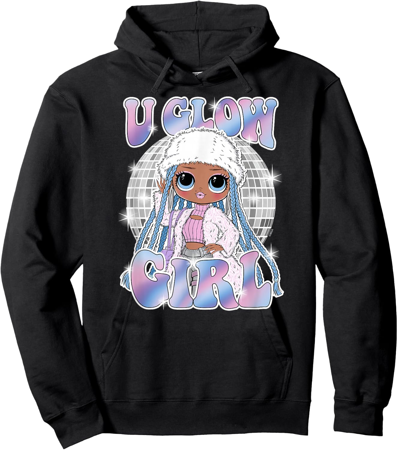 LOL Surprise! - Lady Braids Retro Disco U Glow Girl Hoodie - Hoodie | Black