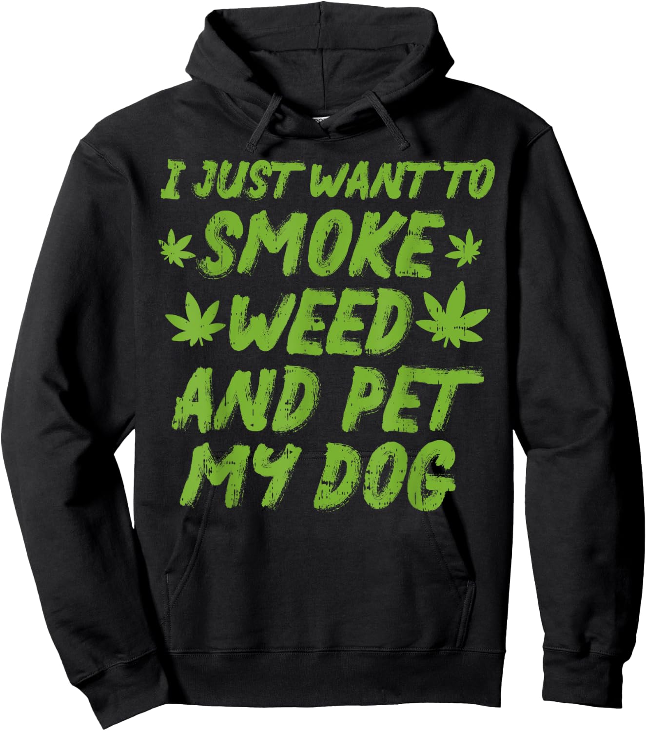 Smoke Weed Pet My Dog Cannabis Marijuana 420 THC Stoner Gift Men Women Hoodie - Hoodie | Black
