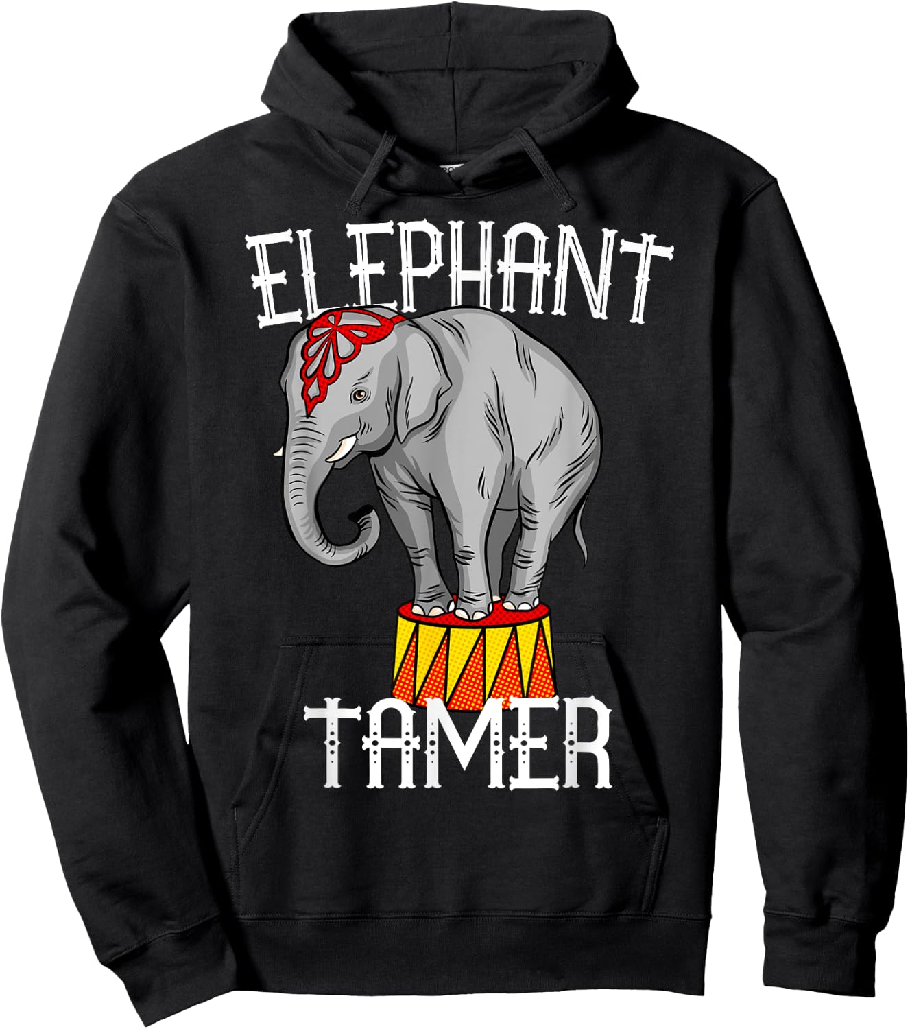 Elephant Tamer Vintage Costume Circus Themed Birthday Party Hoodie - Hoodie | Black