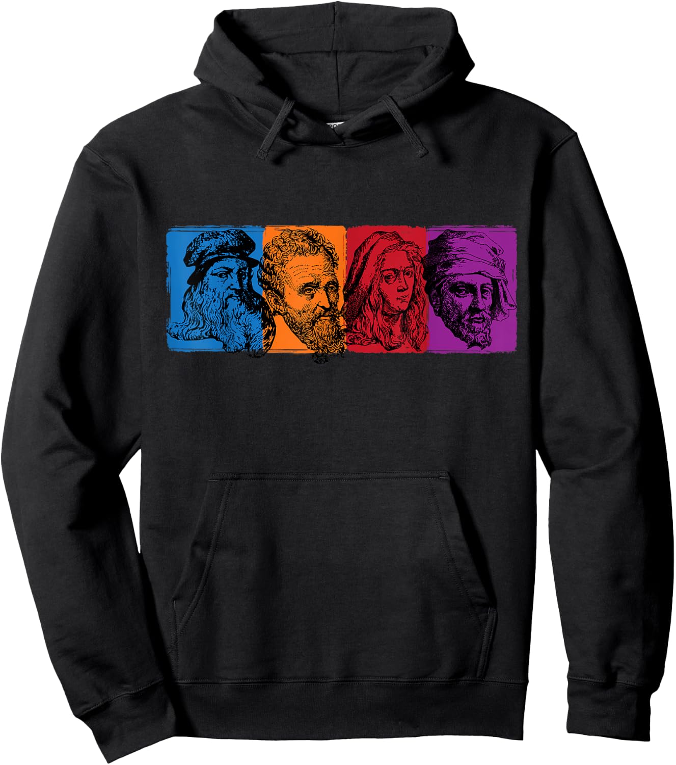 Ninja Artist Renaissance Michelangelo Leonardo Donatello Hoodie - Hoodie | Black