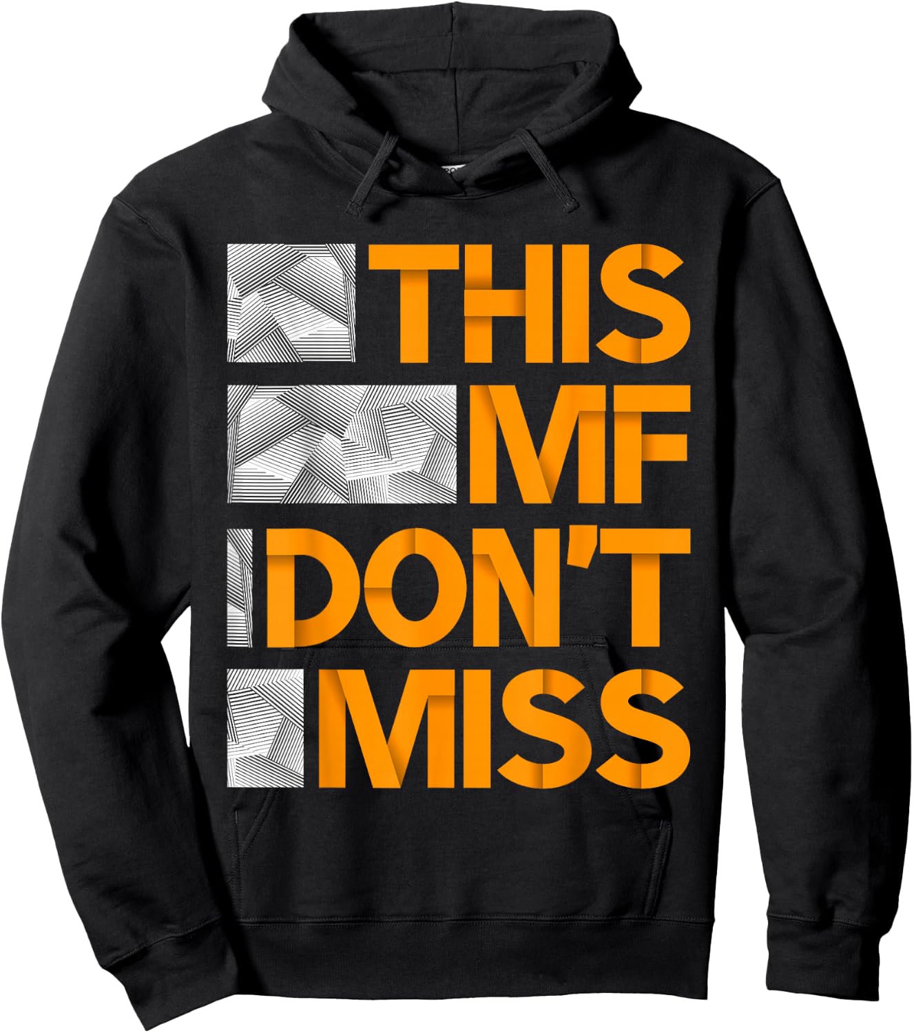orange This MF Don't Miss orange Color Graphic Hoodie - Hoodie | Black