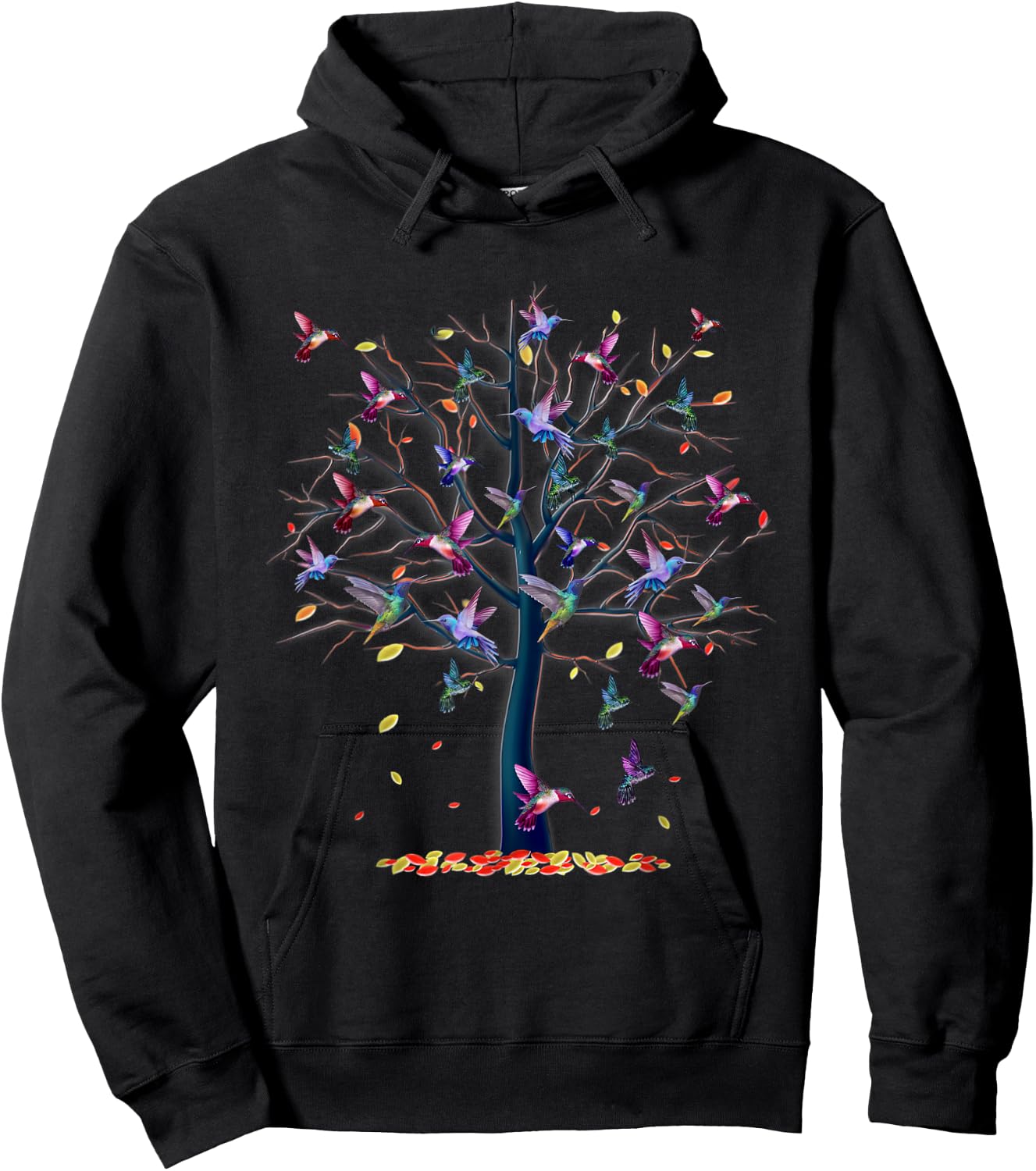 Hummingbird Tree Beautiful Tropical Bird Hoodie - Hoodie | Black