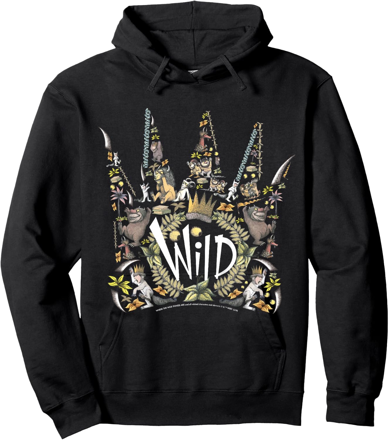 Kids Where The Wild Things Are Wild Crown Collage Hoodie - Hoodie | Black
