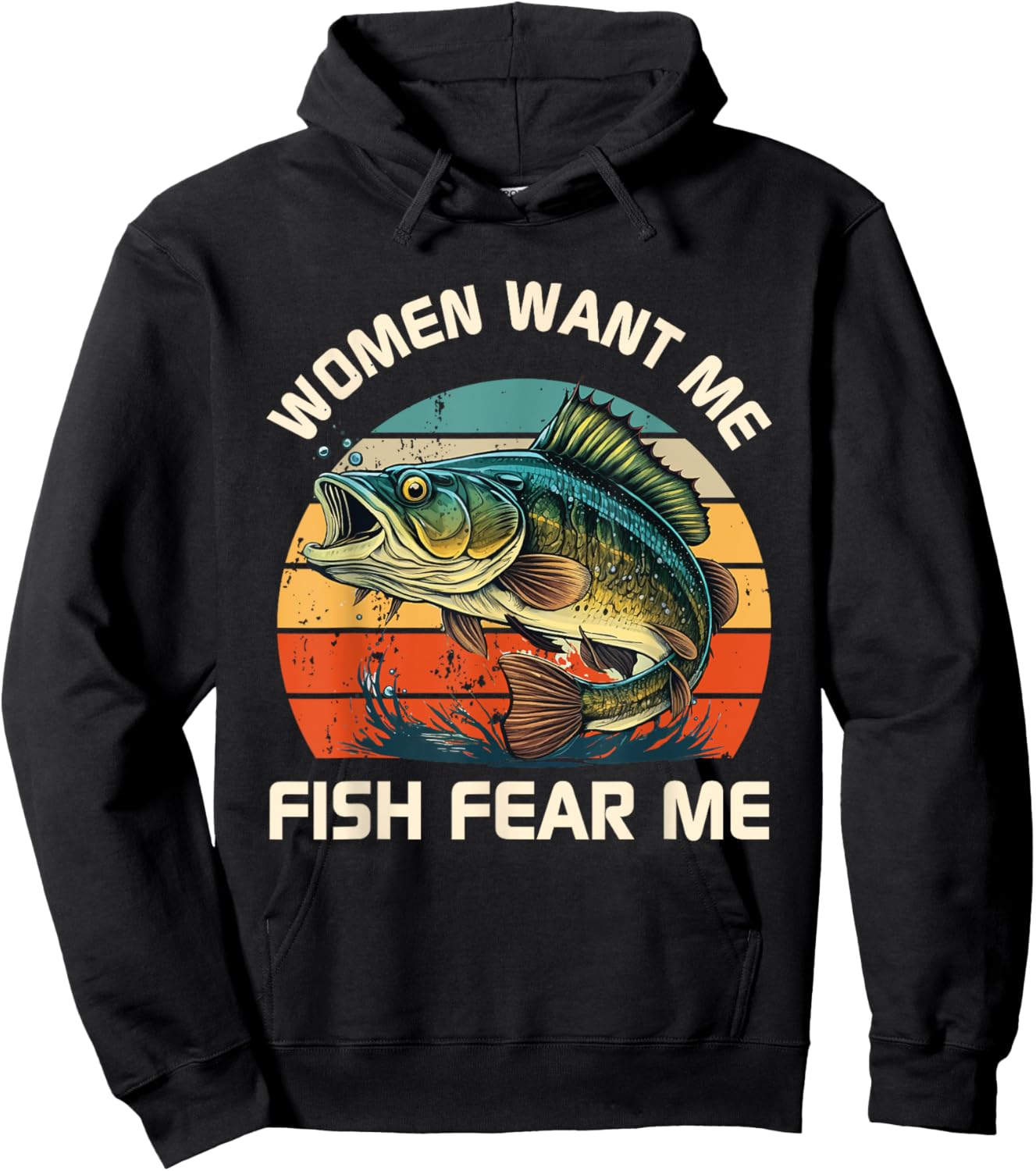Women Fear Me Fish Want Me Funny Fishing Hoodie - Hoodie | Black