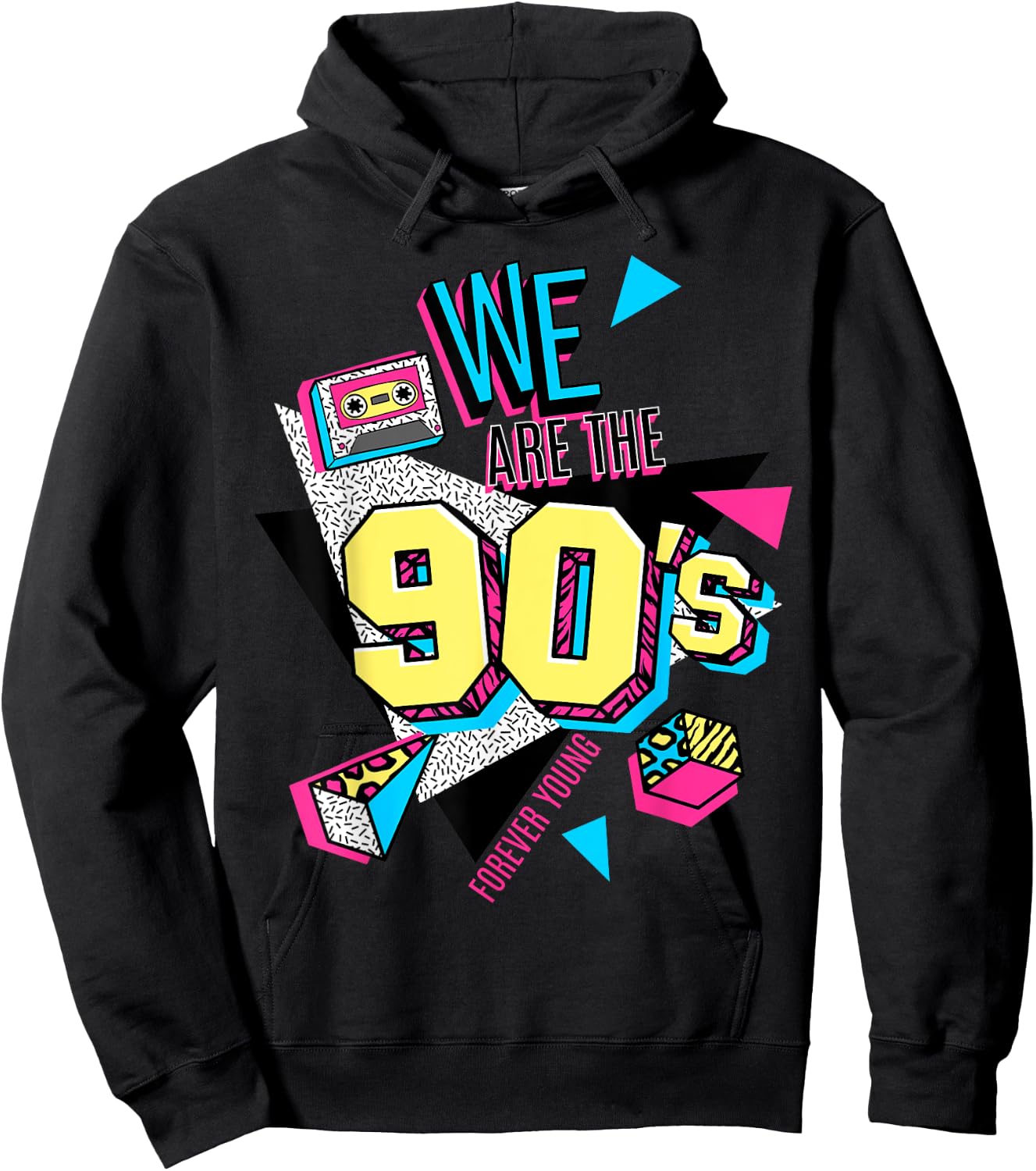 Men's Women's Kids Vintage We Are The 90's Graphic Design Hoodie - Hoodie | Black