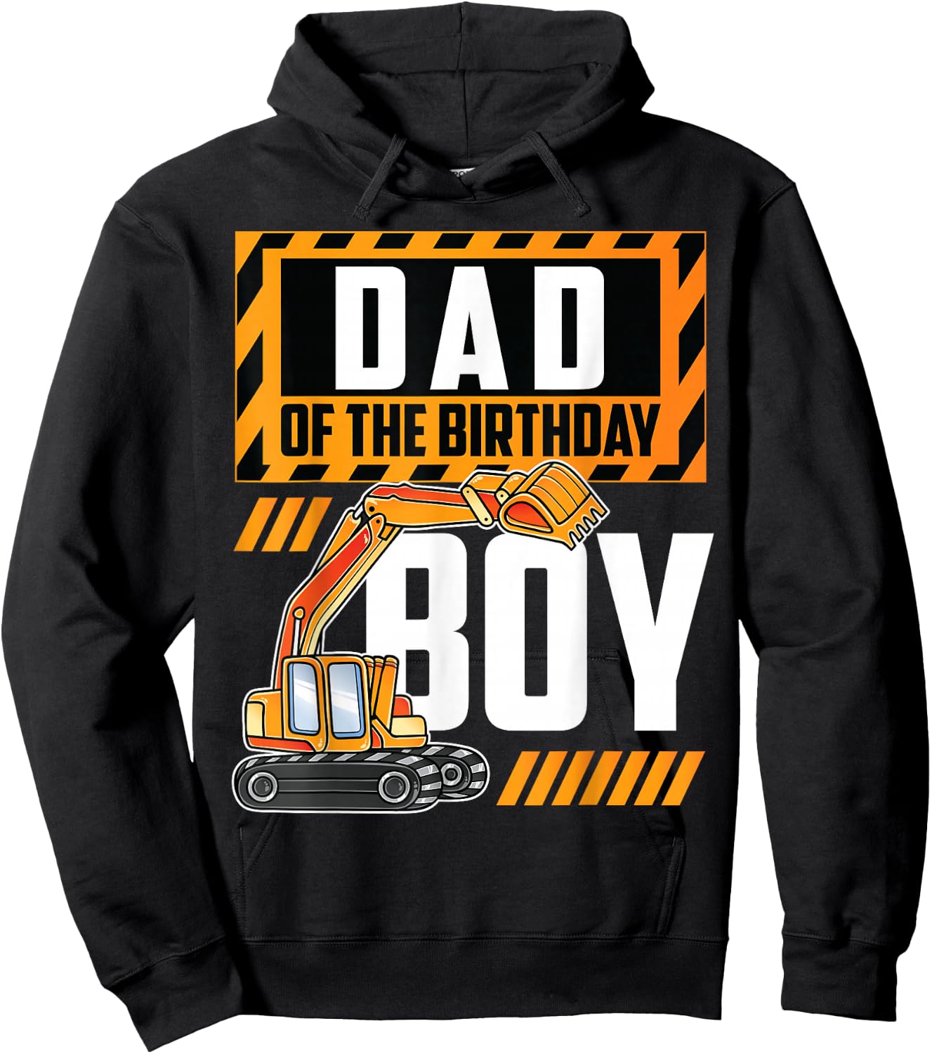 vehicle construction excavator Dad of the Birthday Boy Hoodie - Hoodie | Black
