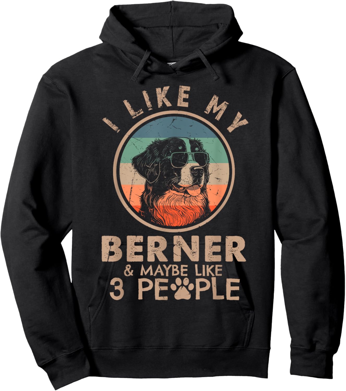 I Like My Berner And Maybe Like 3 People Dog Lover Christmas Women Kids Hoodie - Hoodie | Black