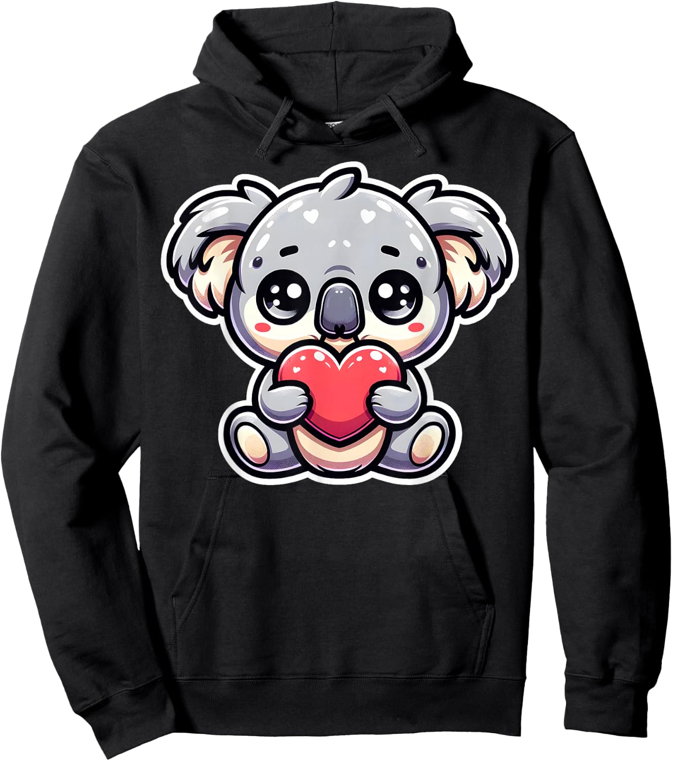 Love Heart Koala Bear Gifts - Funny Kola Lover Hoodie - Hoodie | Black