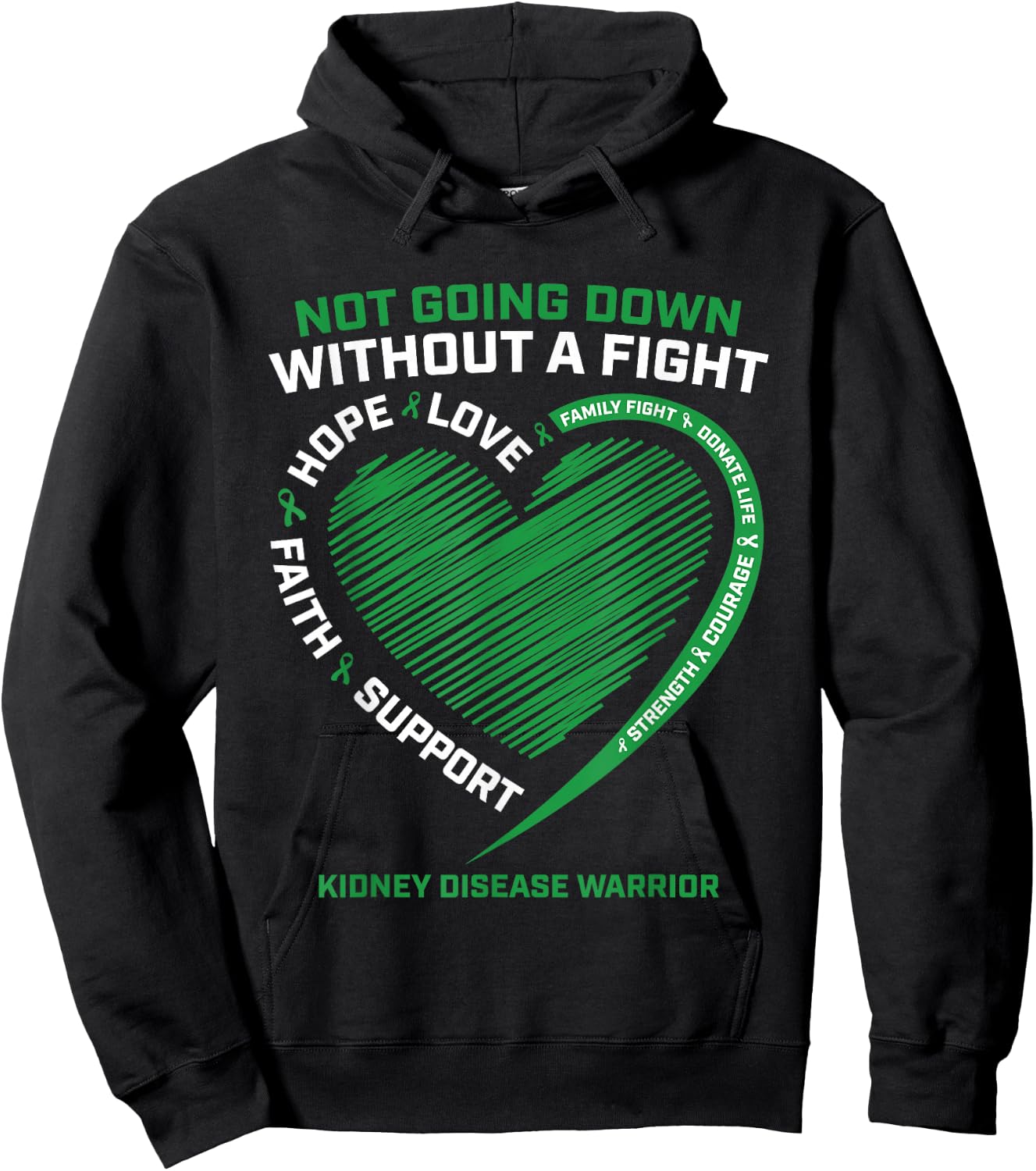 Kidney Disease Awareness Gifts Fighter Warrior Men Women Dad Hoodie - Hoodie | Black