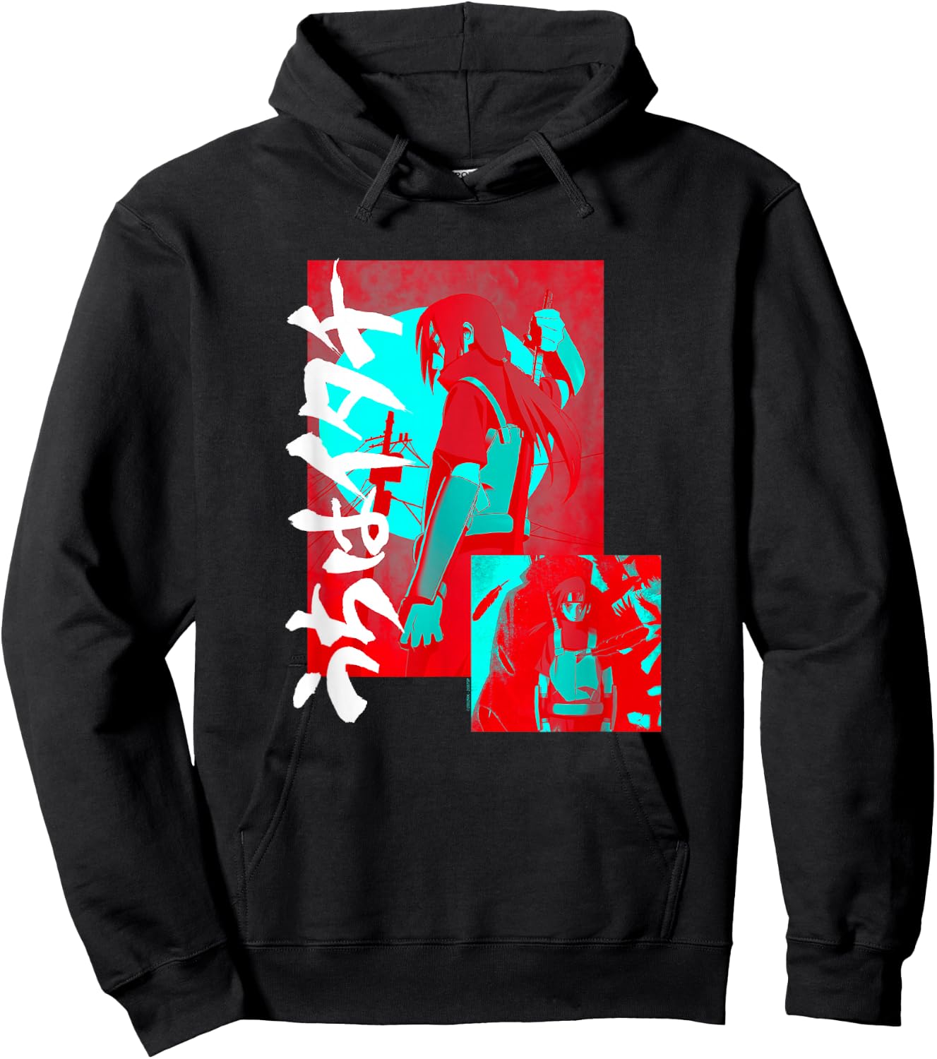 Naruto Shippuden Itachi Blue and Red Hoodie - Hoodie | Black
