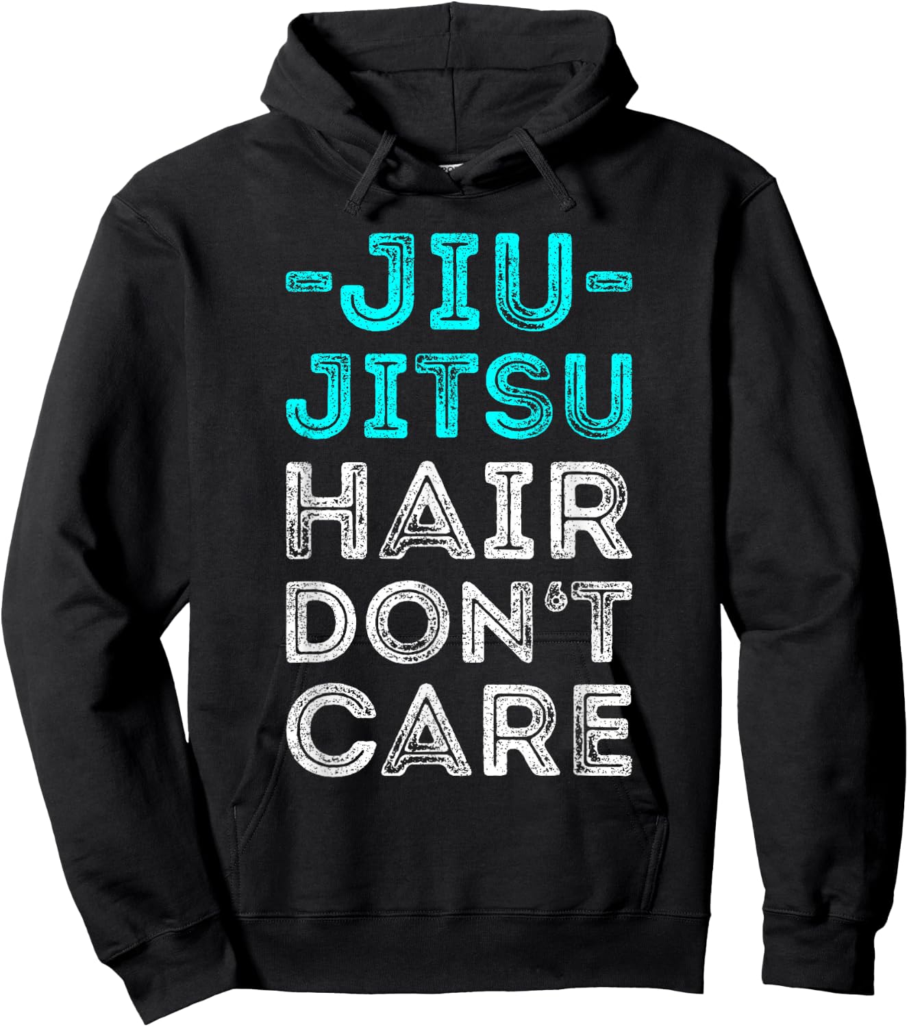 Funny Jiu Jitsu Hair Don't Care BJJ Hoodie - Hoodie | Black