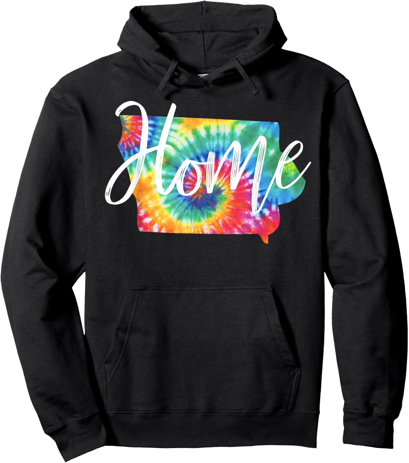 Iowa Tie Dye Hoodie - Hoodie | Black