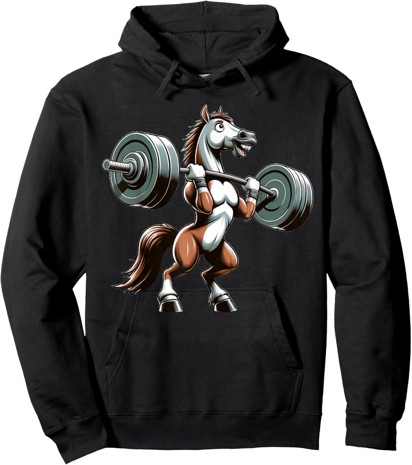 Horse Powerlifting Weightlifting Gym Workout Hoodie - Hoodie | Black