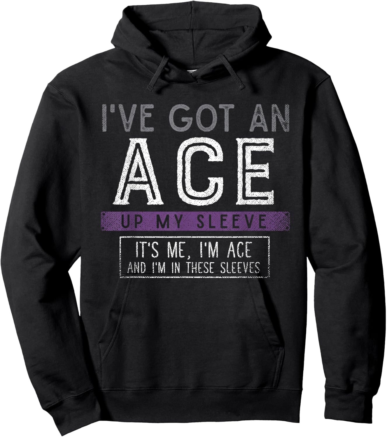 Ich habe ein Ass im Ärmel Funny Queer Gift Asexual Hoodie - Hoodie | Black