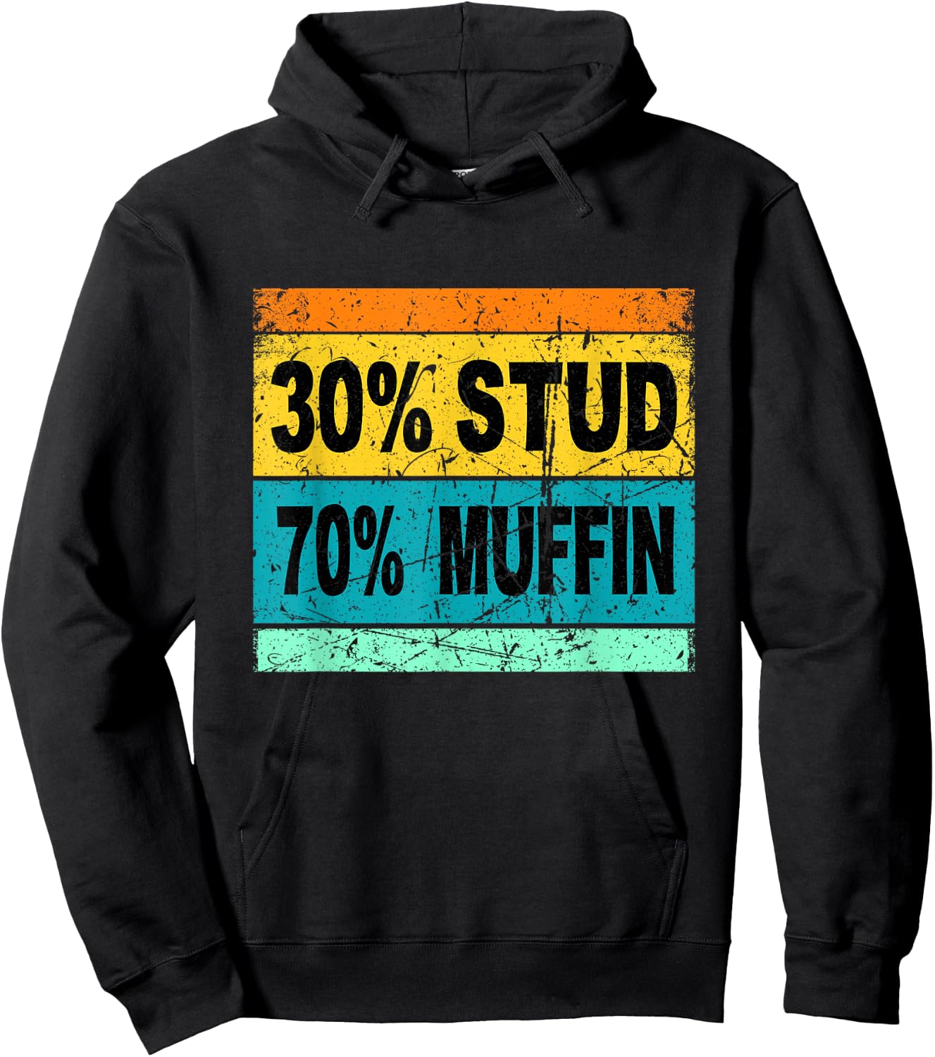 Retro 30 Stud 70 Muffin Shirt Stud Muffin Shirt Valentine Hoodie - Hoodie | Black