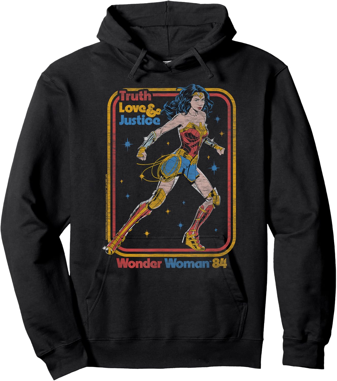 Wonder Woman 1984 Retro Justice '84 Hoodie - Hoodie | Black