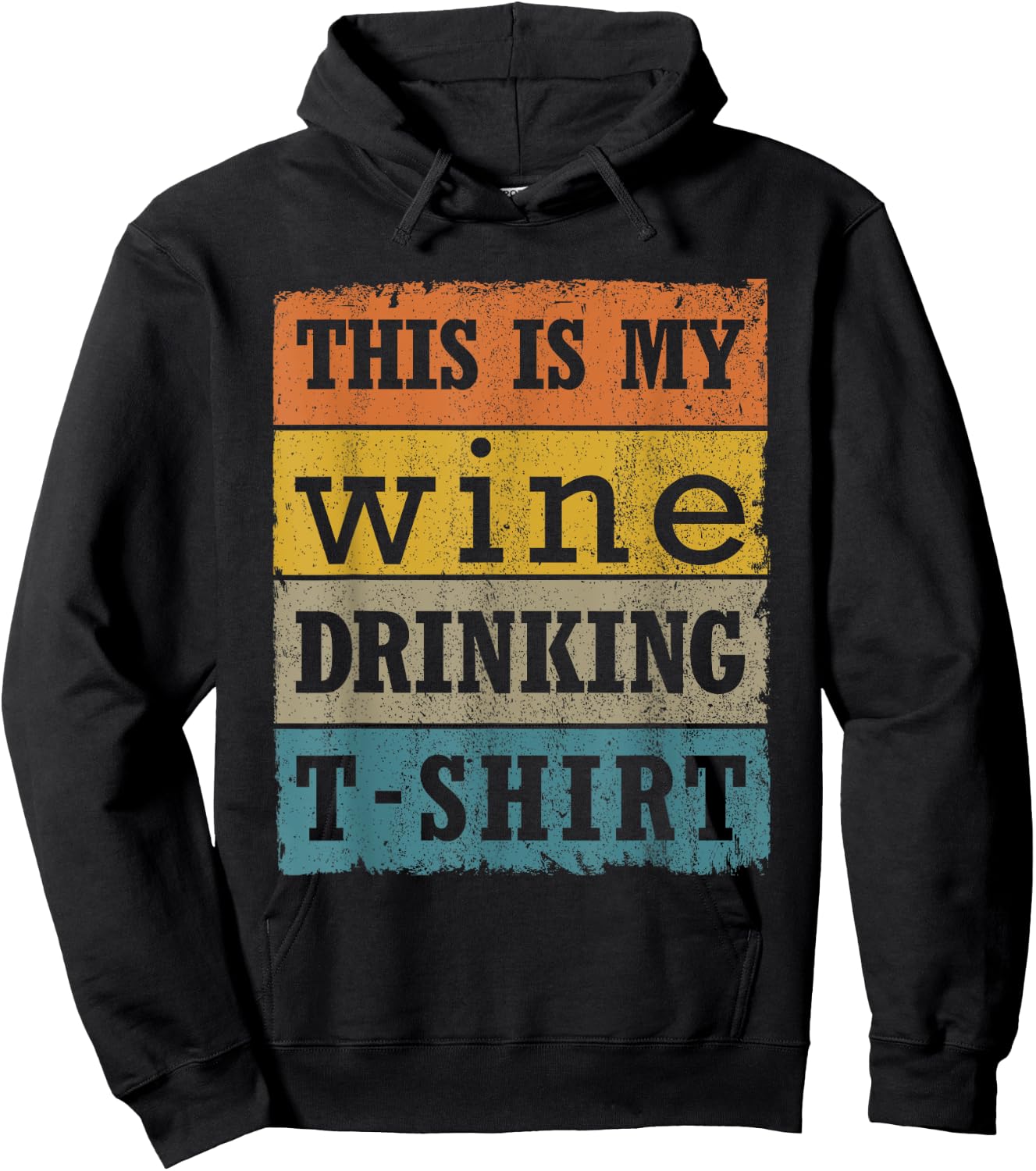 This Is My Wine Vintage Retro Wine Lovers Drink Hoodie - Hoodie | Black