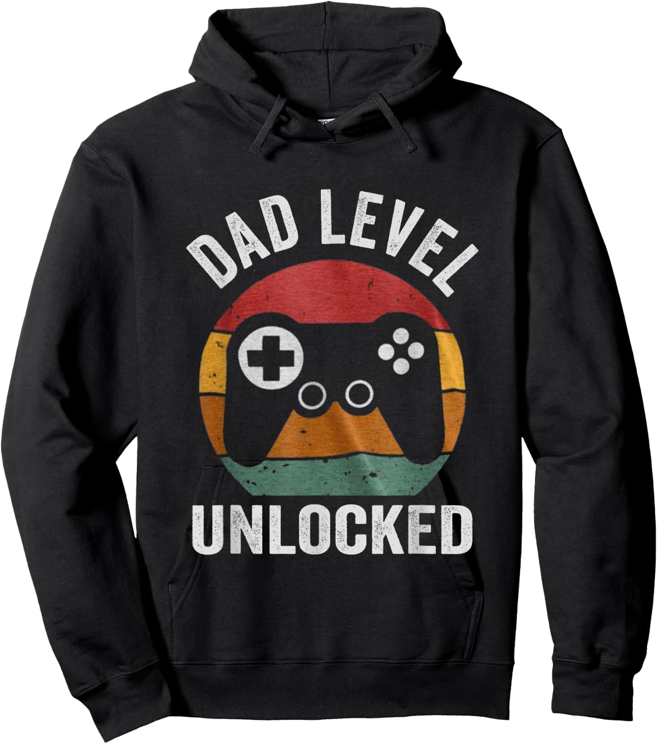 Funny New Dad Dad Level Unlocked day Gaming Hoodie - Hoodie | Black