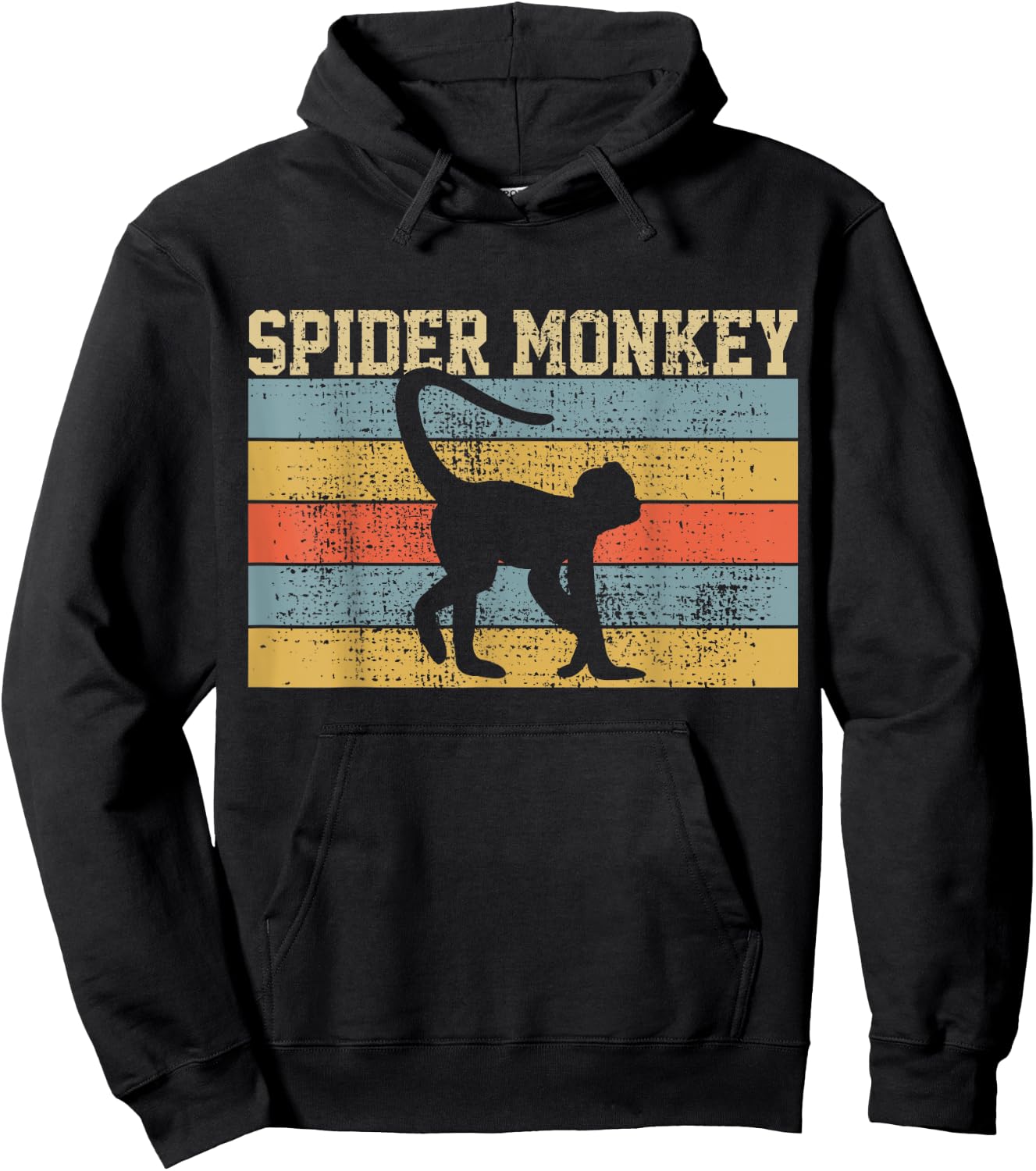 Spider Monkey Vintage Hoodie - Hoodie | Black