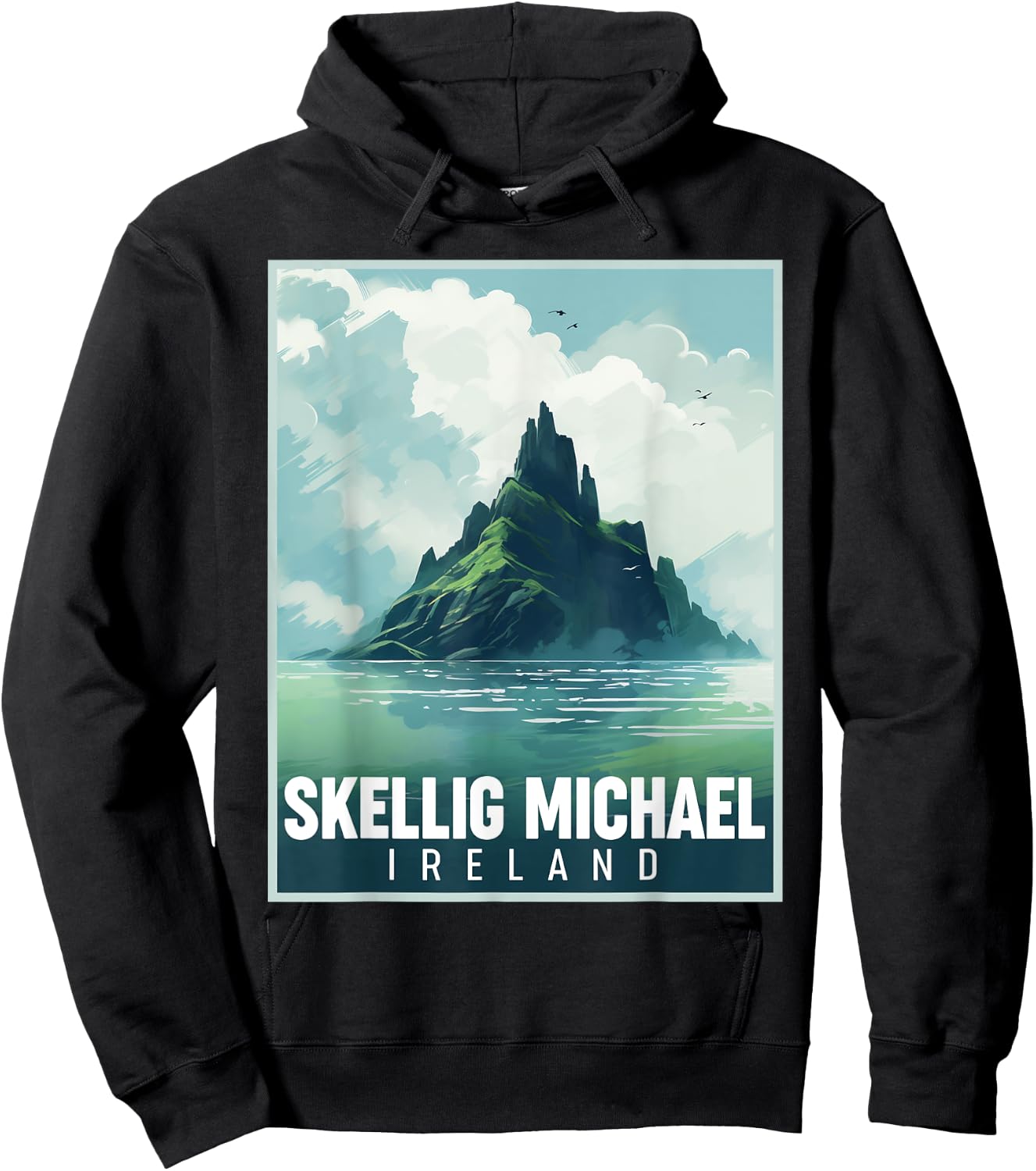 Skellig Michael Ireland St Patrick's Day Wild Atlantic Way Hoodie - Hoodie | Black
