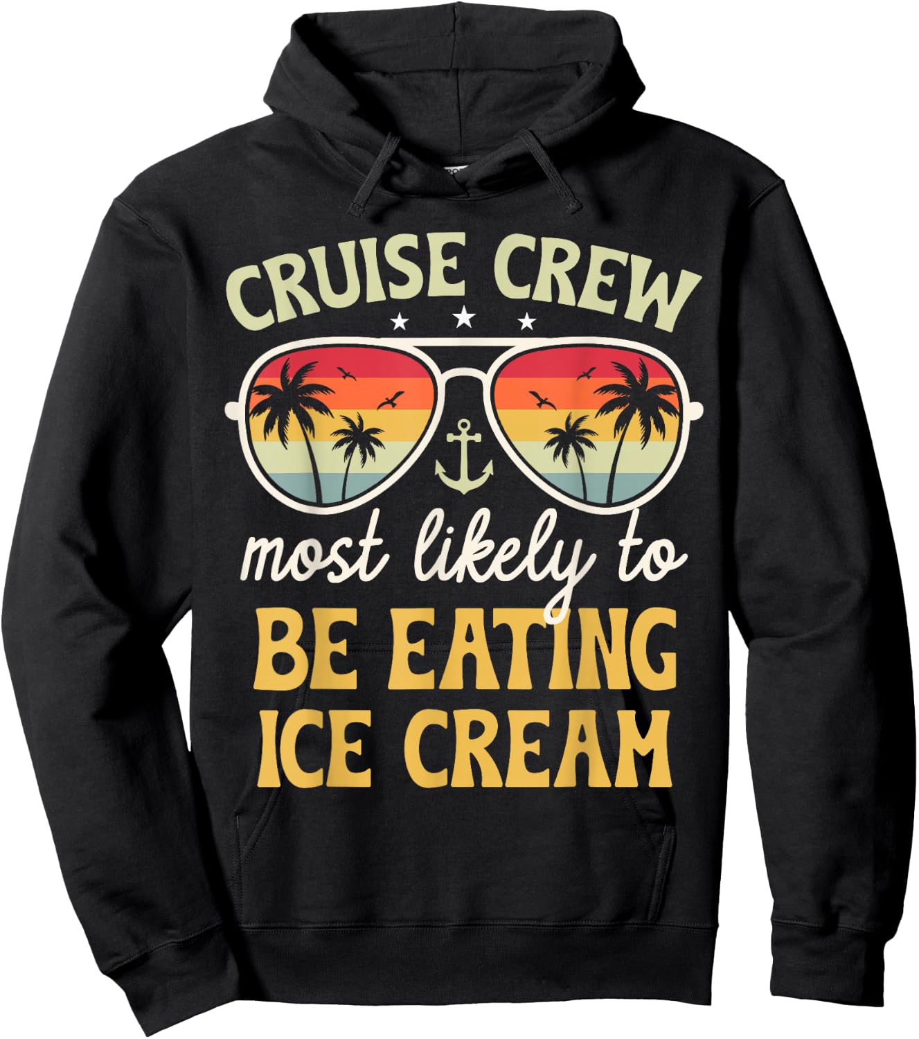Most Likely To Eating Ice Cream Matching Family Cruise 2025 Hoodie - Hoodie | Black