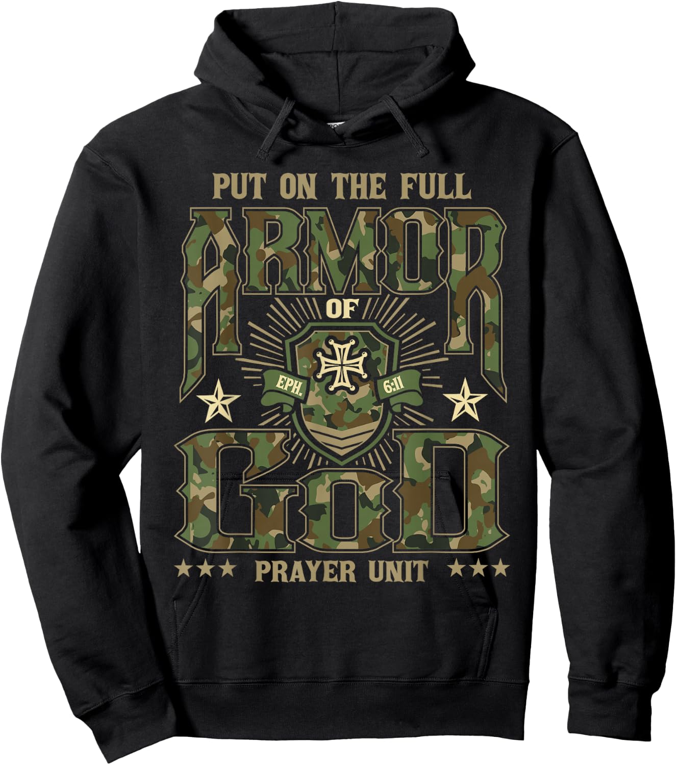 Put On The Full Armor Of God - Christian Religious Bible Hoodie - Hoodie | Black