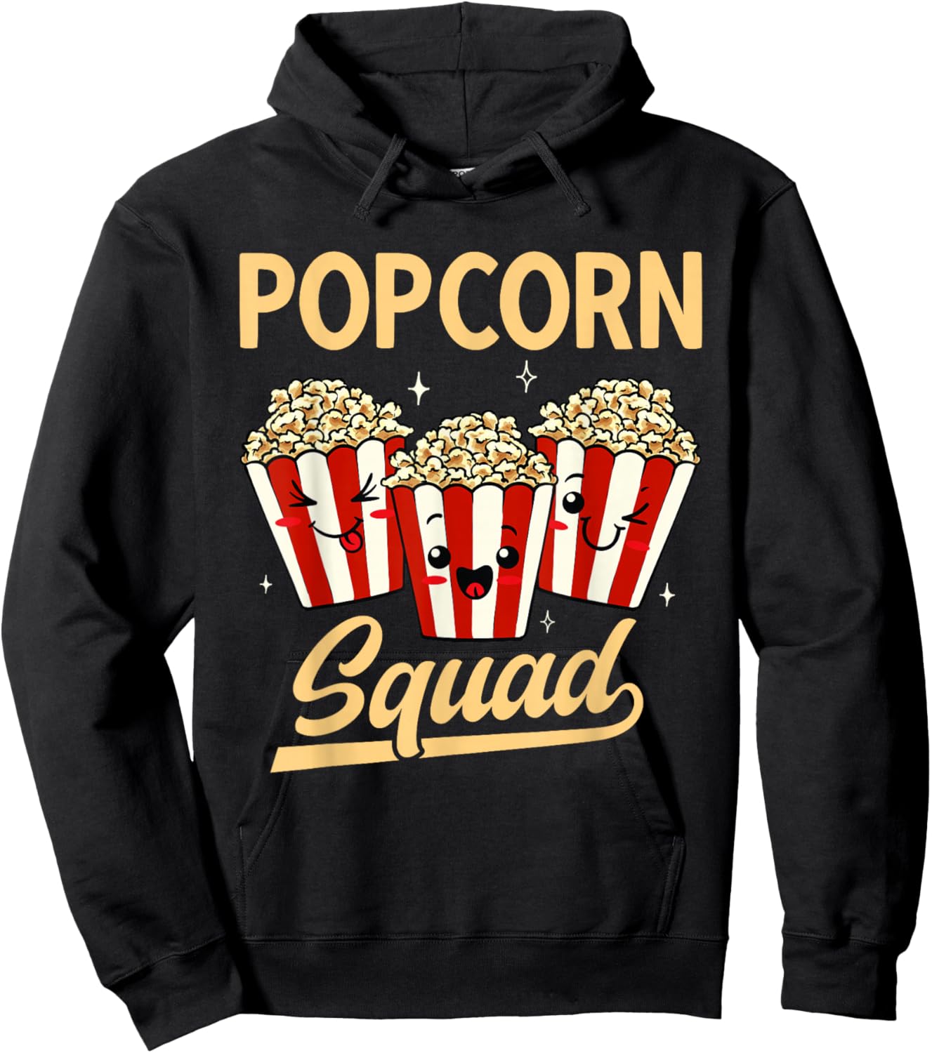 Popcorn Squad Movie Night Snack Popcorn Hoodie - Hoodie | Black