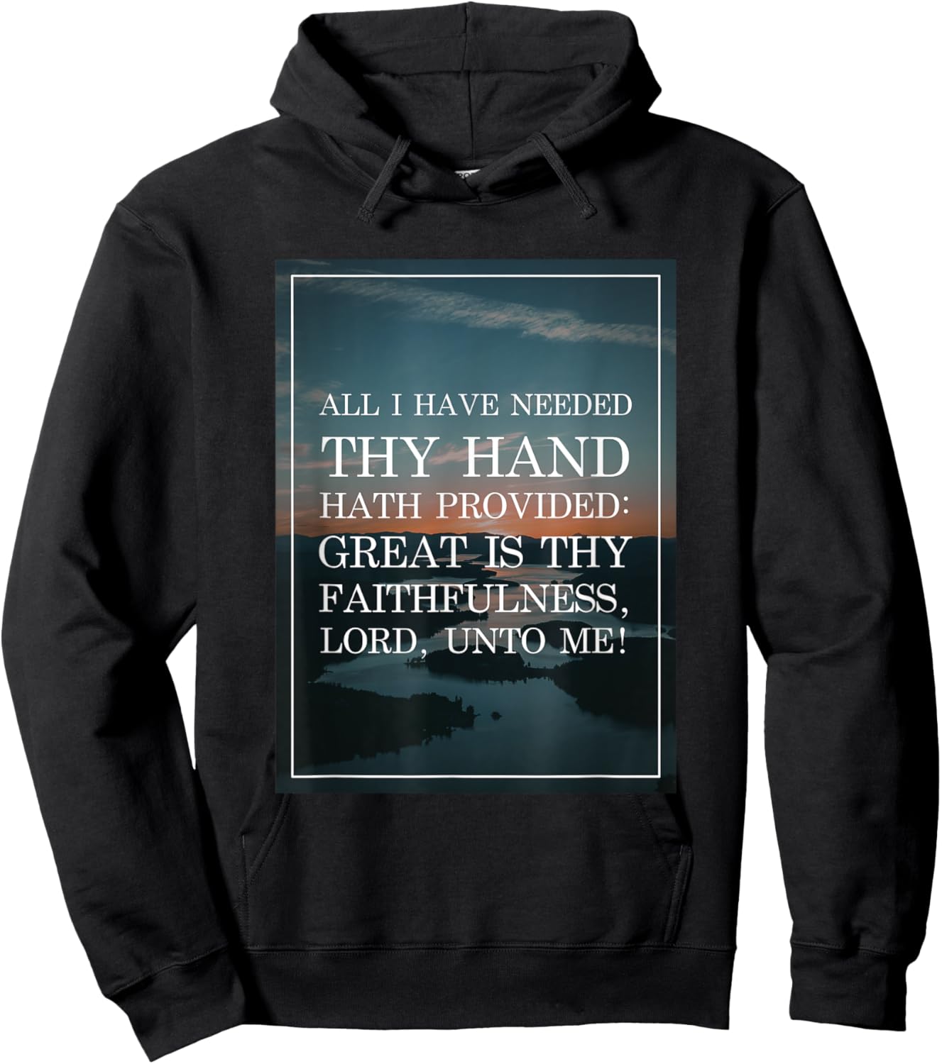 Great is Thy Faithfulness Christian Hymn Hoodie - Hoodie | Black
