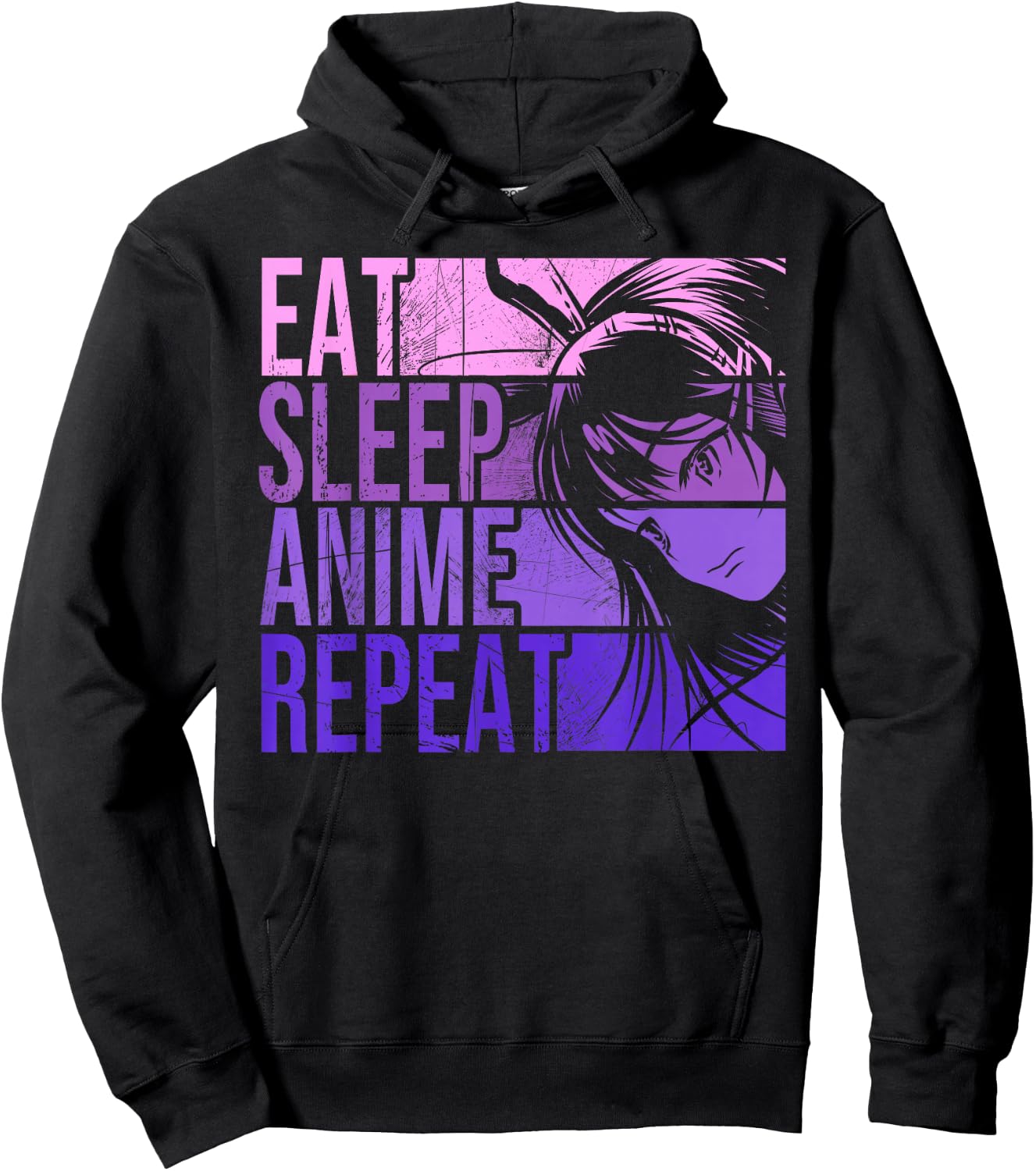 Eat Sleep Anime Repeat - Anime Lovers Gifts Idea Girls Hoodie - Hoodie | Black