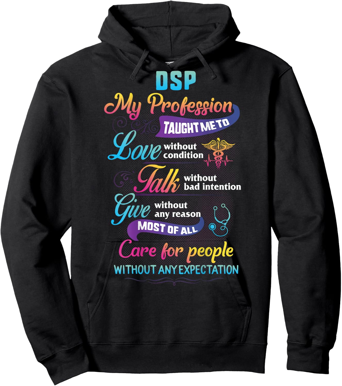 DSP Care For People Without Expectation Nurse Week Gift Hoodie - Hoodie | Black