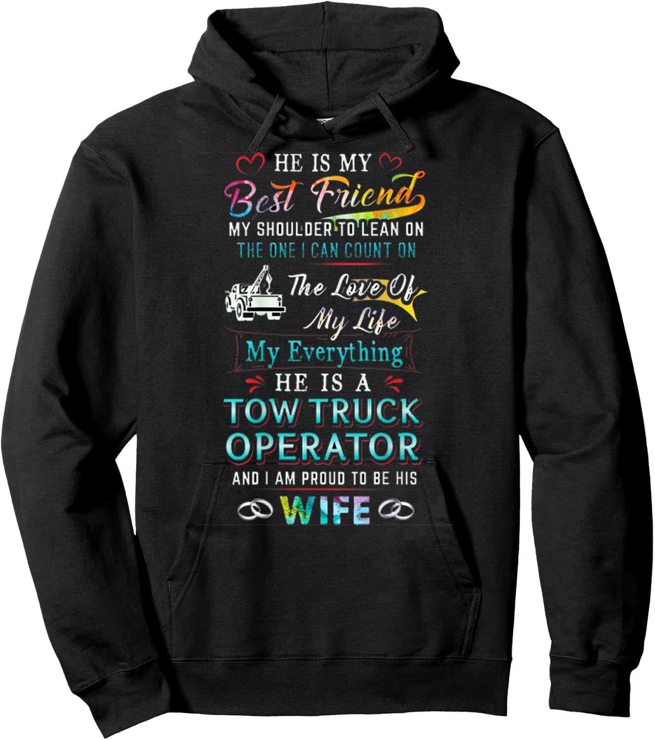 Proud Tow Wife Hoodie - Hoodie | Black