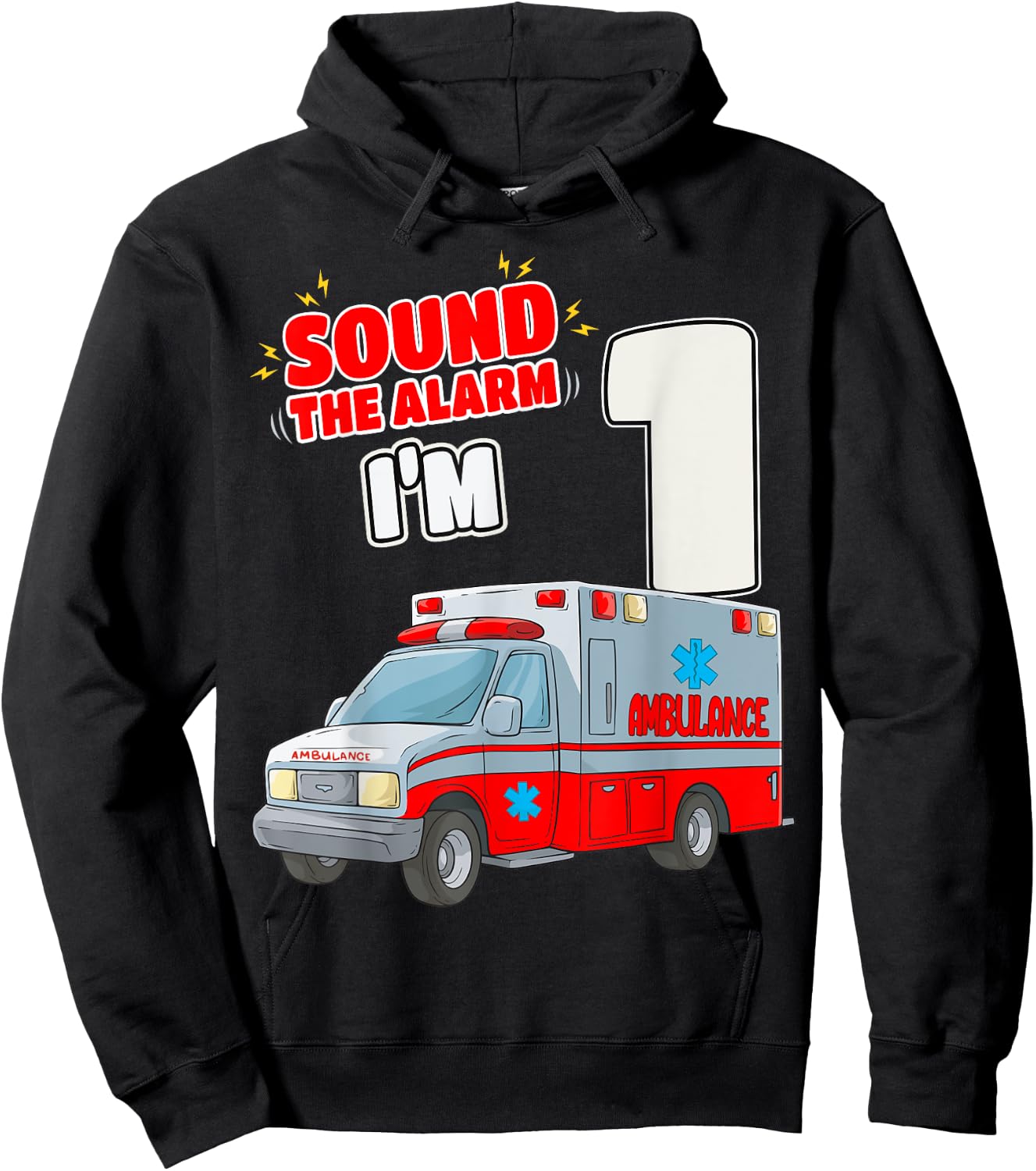 1st Birthday Medical Ambulance EMT 1 Year Old EMS Paramedic Hoodie - Hoodie | Black