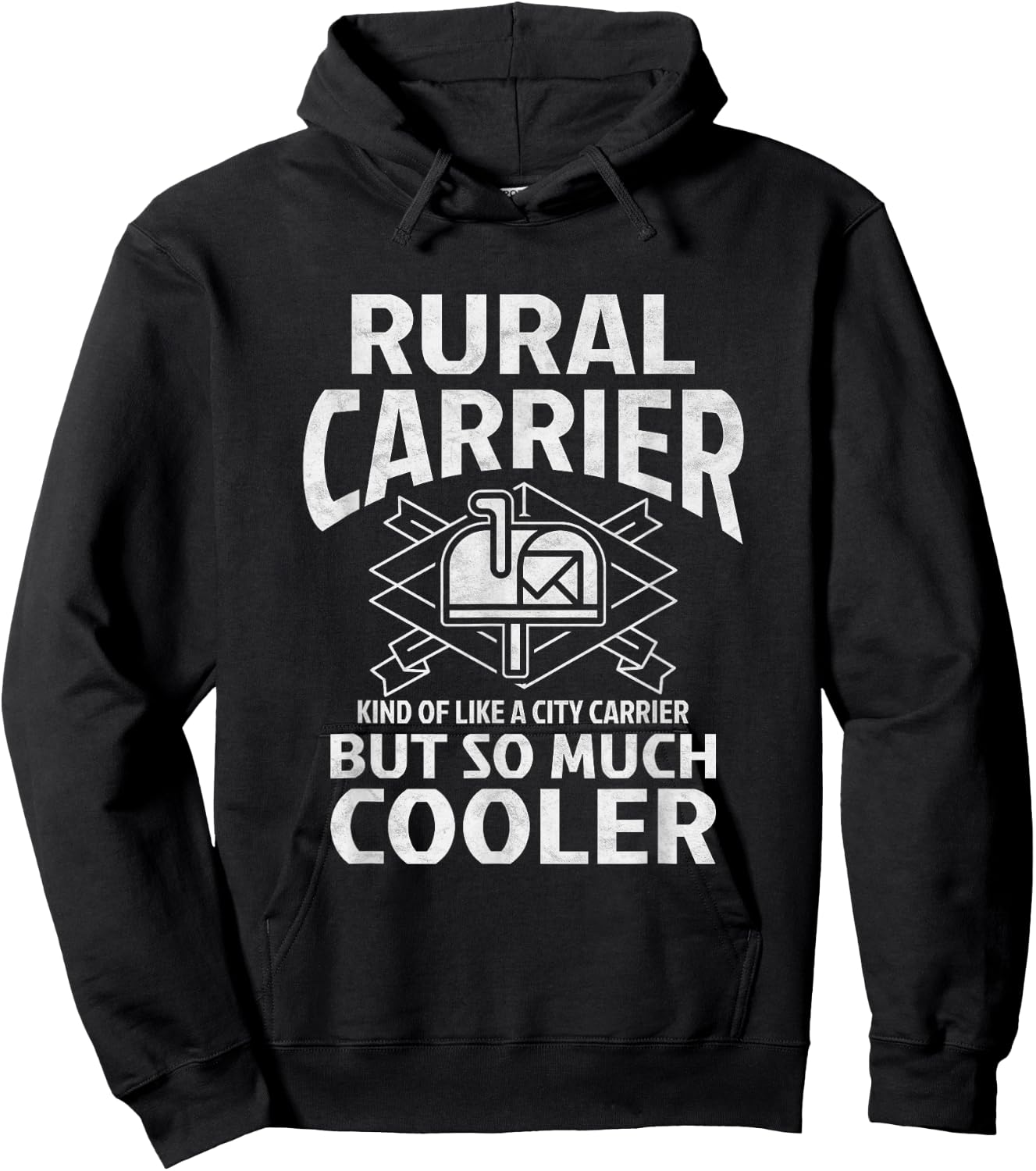Funny Postman Mail Carrier Rural Carrier Letter Gift Hoodie - Hoodie | Black