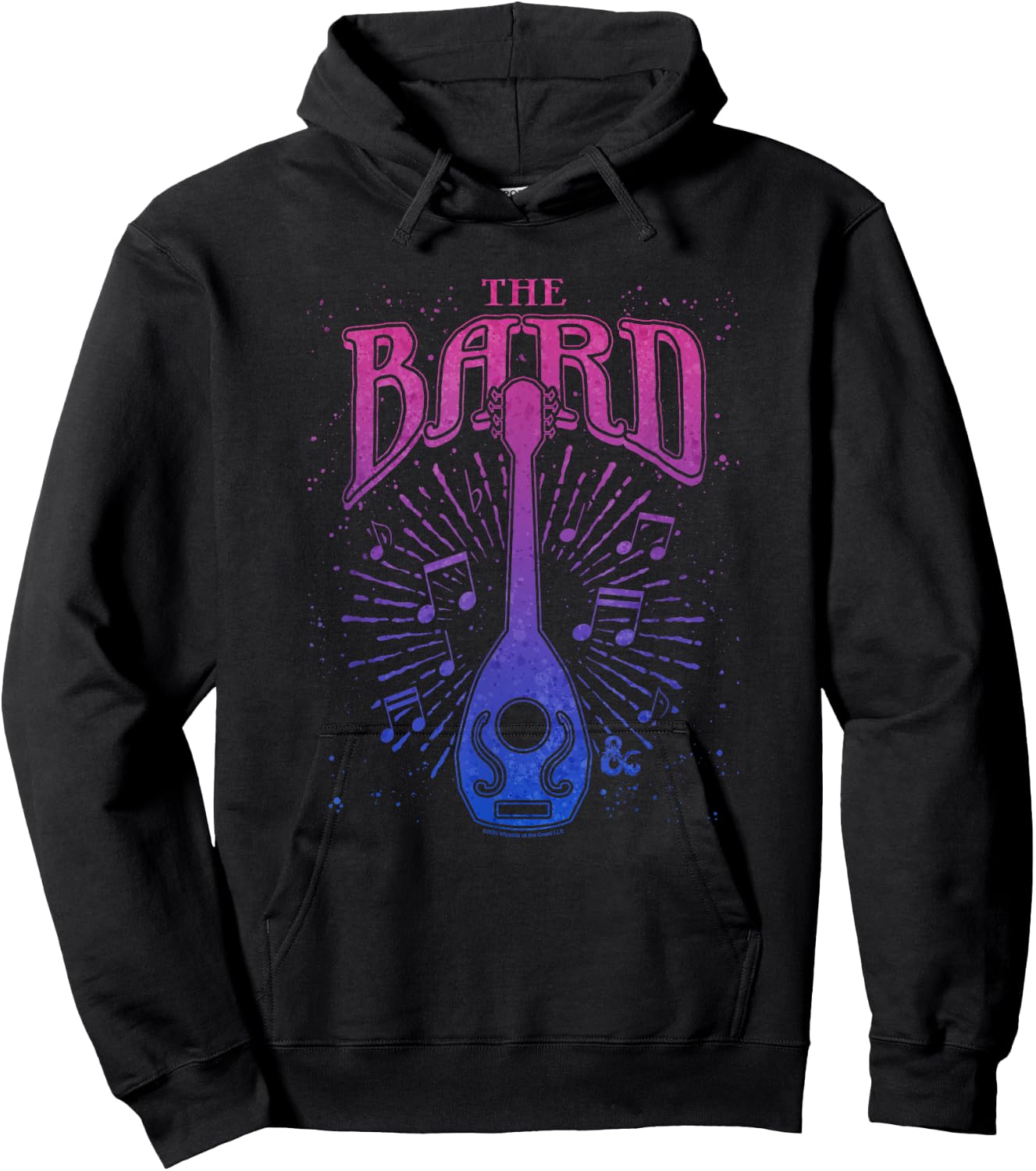 Dungeons & Dragons The Bard Neon Musical Emblem Logo Hoodie - Hoodie | Black
