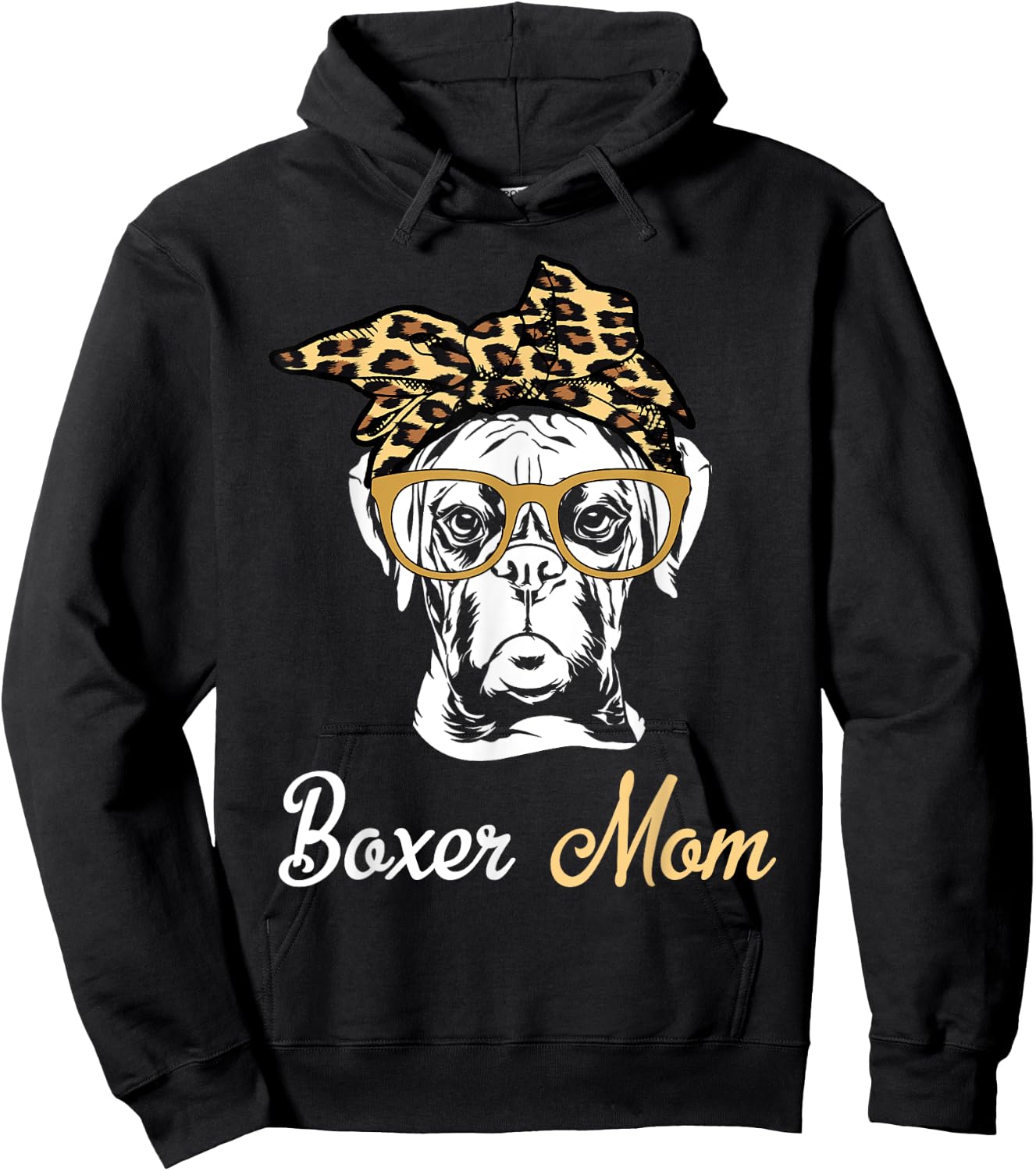 Birthday and Mother's day Gift-Boxer Mom Hoodie - Hoodie | Black