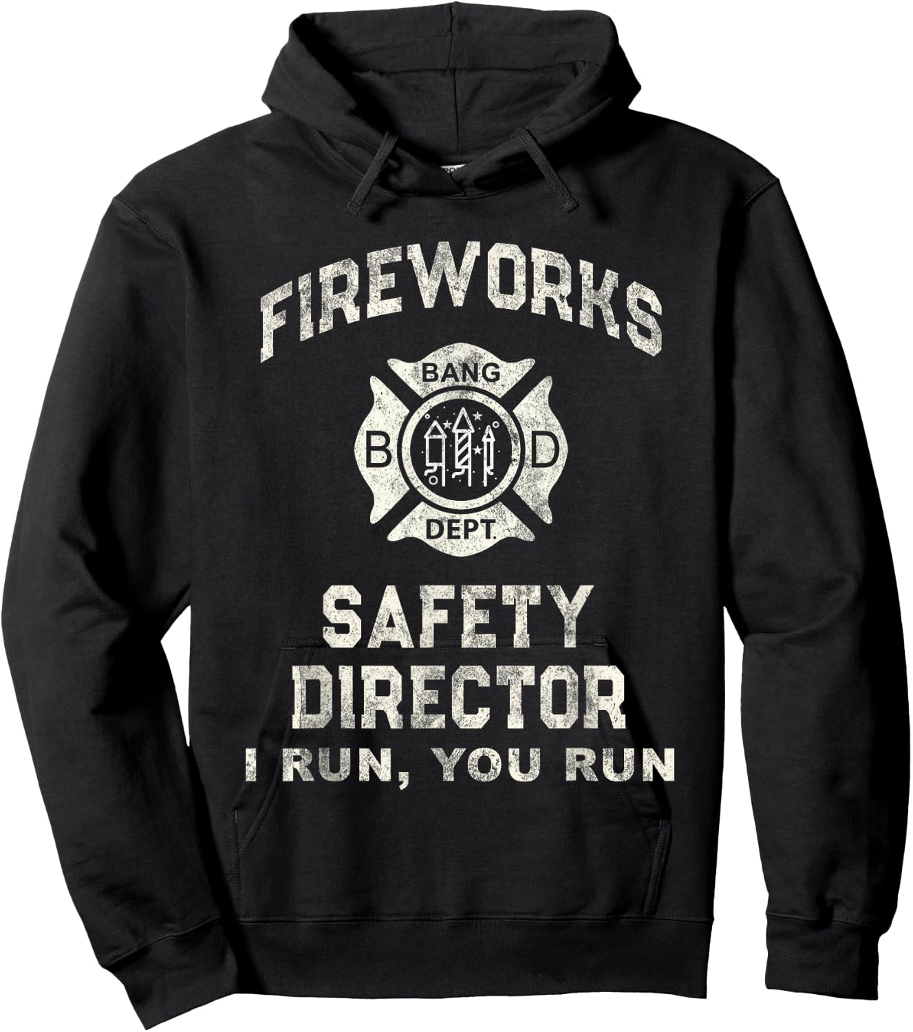 Funny FIREWORKS SAFETY DIRECTOR Boom Squad Firefighter Bang Hoodie - Hoodie | Black