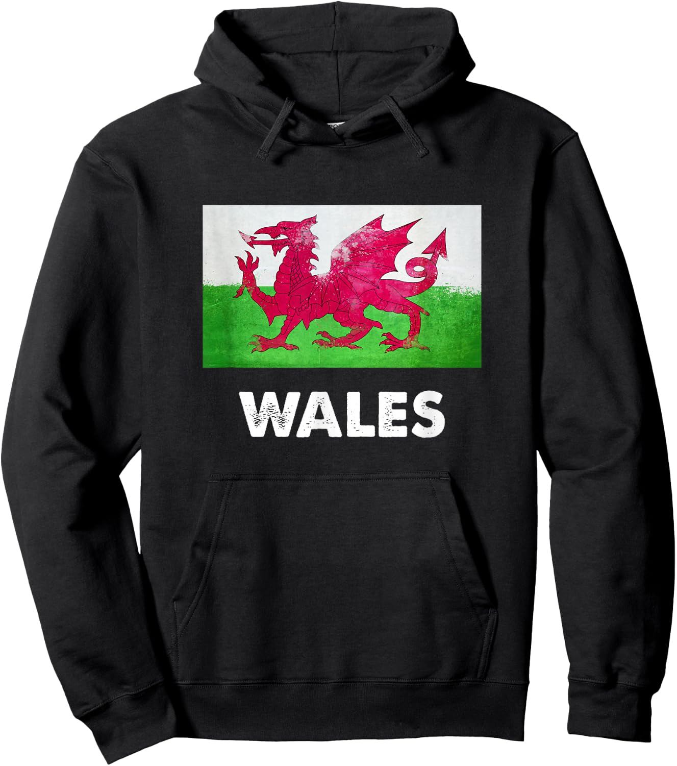 Wales Flag Shirt | Welsh Hoodie - Hoodie | Black
