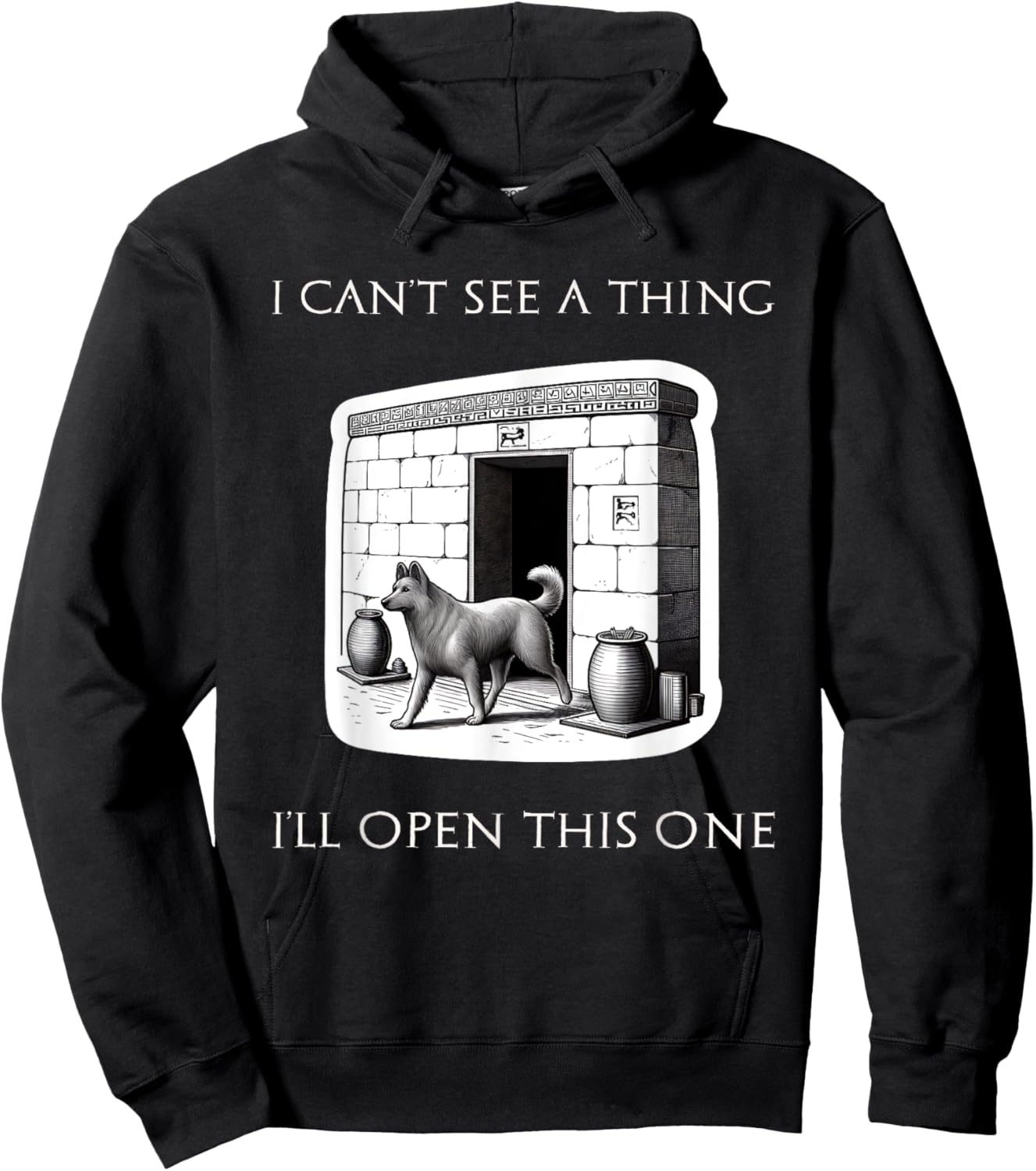 Sumerian Tavern Joke Dog Enters a Tavern with Fun Hoodie - Hoodie | Black