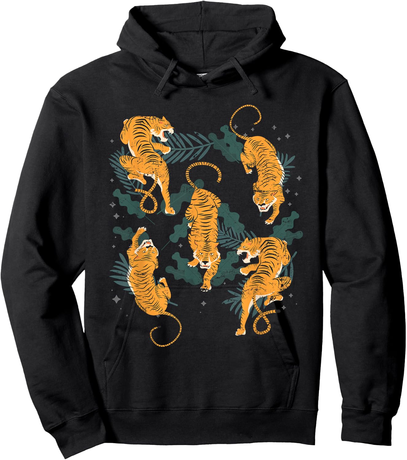 Wild Tiger Animals Tiger Hoodie - Hoodie | Black