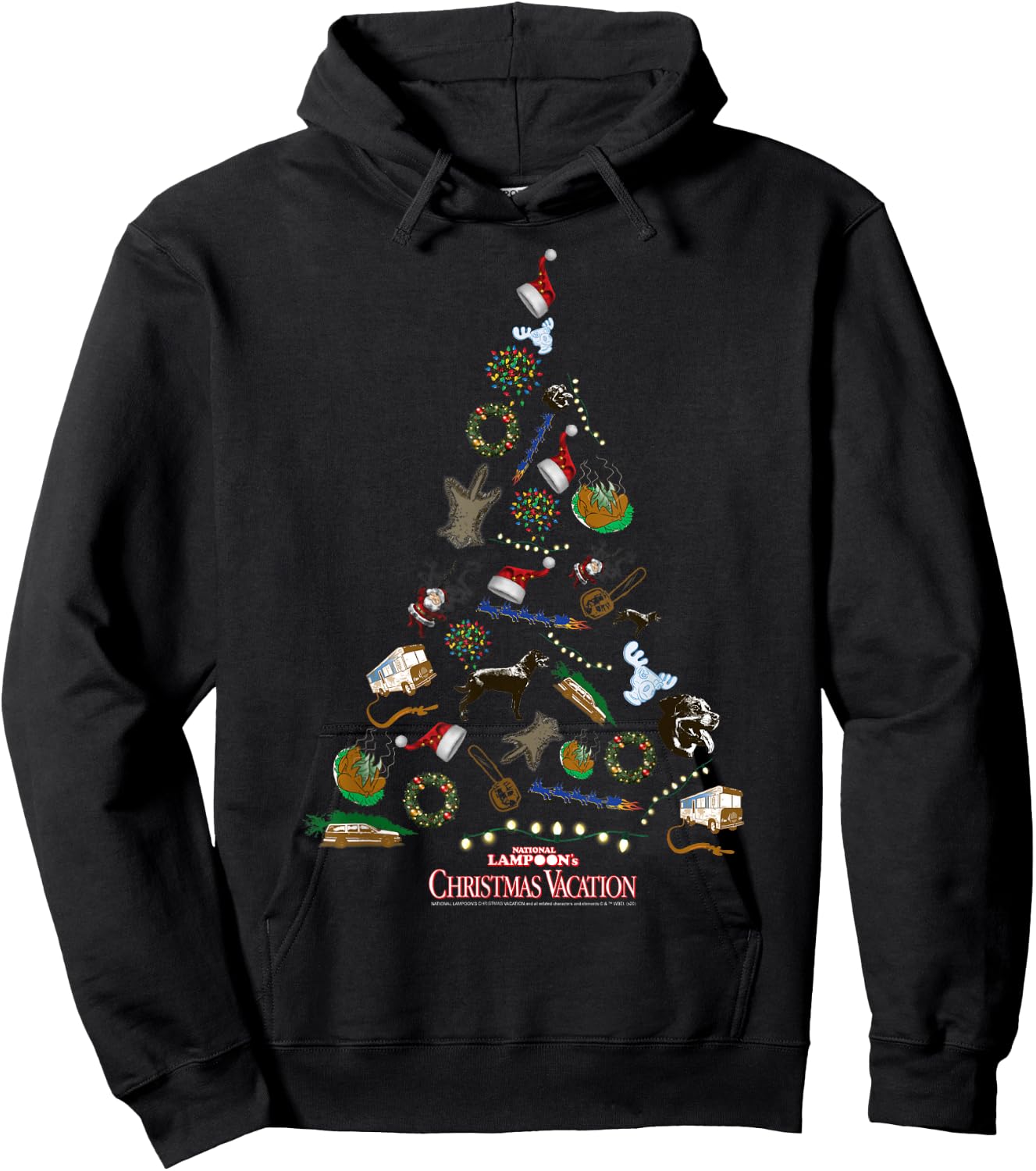 National Lampoon's Christmas Vacation , Black, Small, Short Sleeve, , Classic Fit, Imported Hoodie - Hoodie | Black